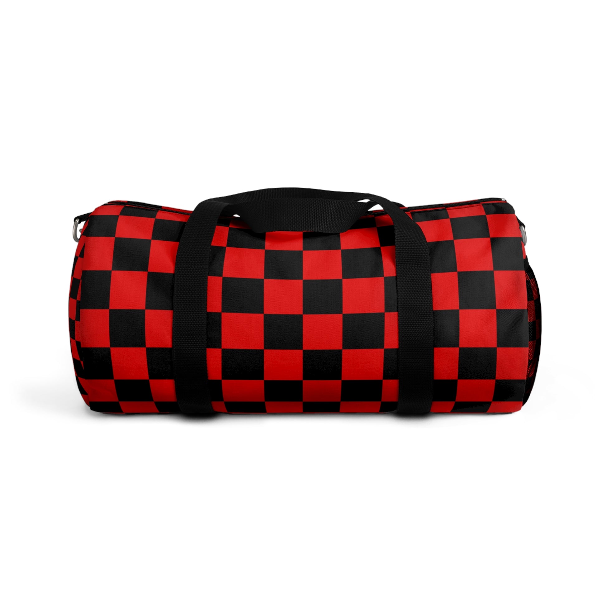 Checkerboard Red and Black Duffel Bag, Artsulli - Art is Long, Life is Short, Bags, Size, Small, , , , , 35763366393958173092
