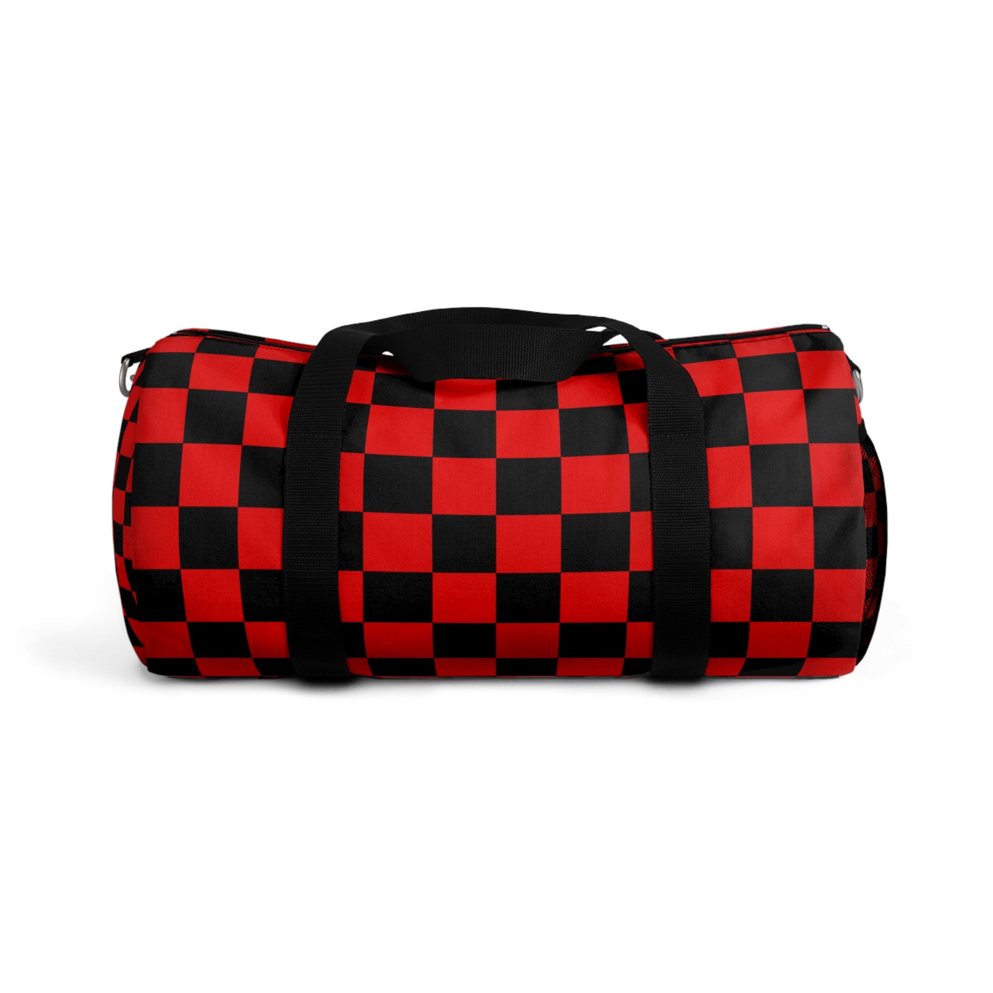 Checkerboard Red and Black Duffel Bag, Artsulli - Art is Long, Life is Short, Bags, Size, Small, , , , , 35763366393958173092