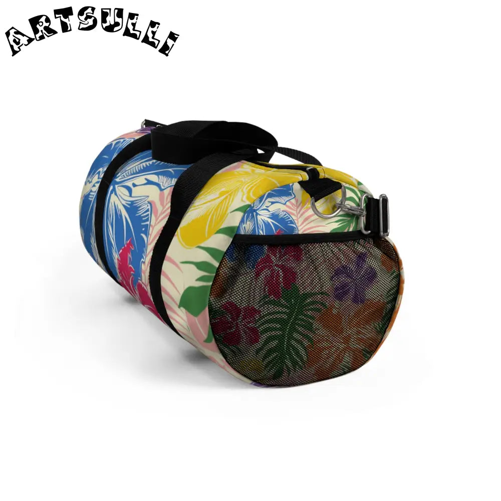 JAKKOUTTHEBXX Tropical Floral Print Duffel Bag 2025