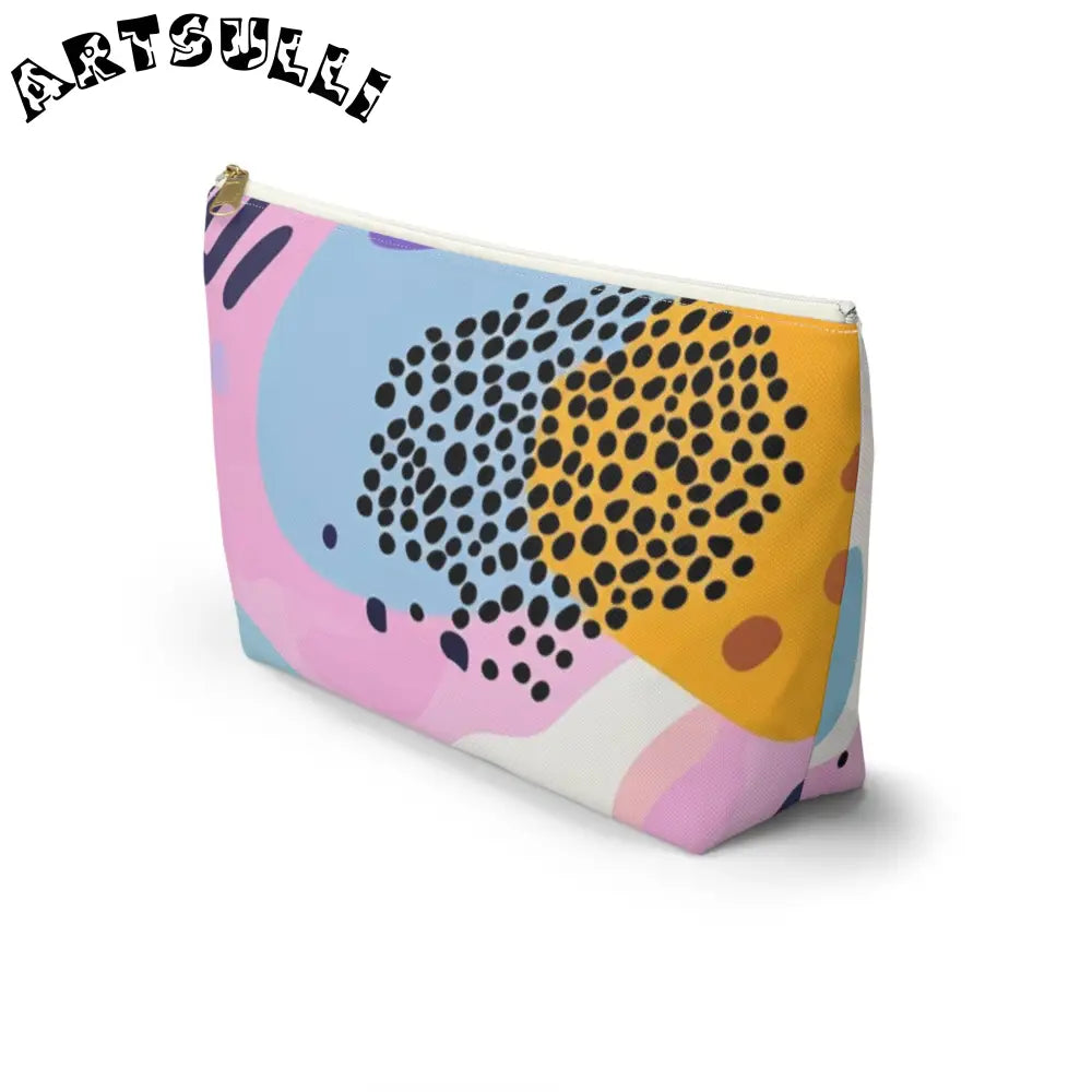 JAKKOUTTHEBXX Colorful Abstract Dots and Shapes Accessory Pouch w