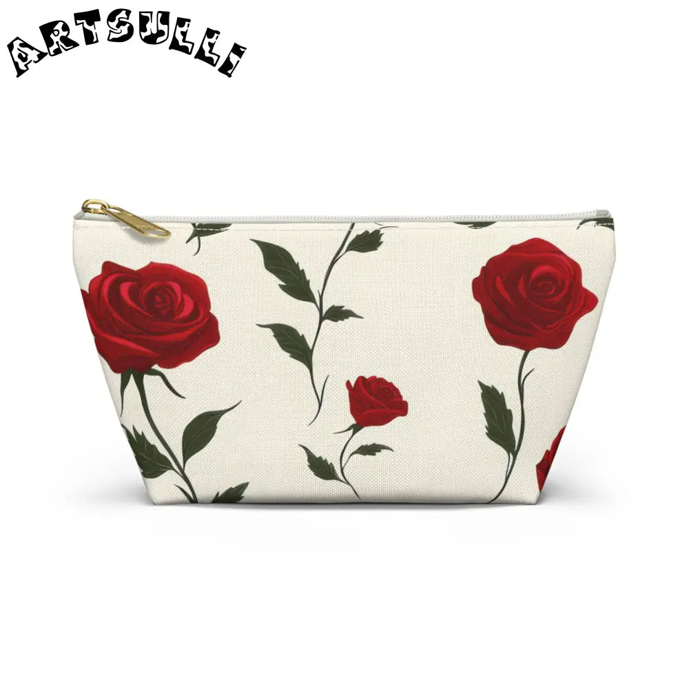 JAKKOUTTHEBXX Red Roses Accessory Pouch w T-bottom JAKKOUTTHEBXX