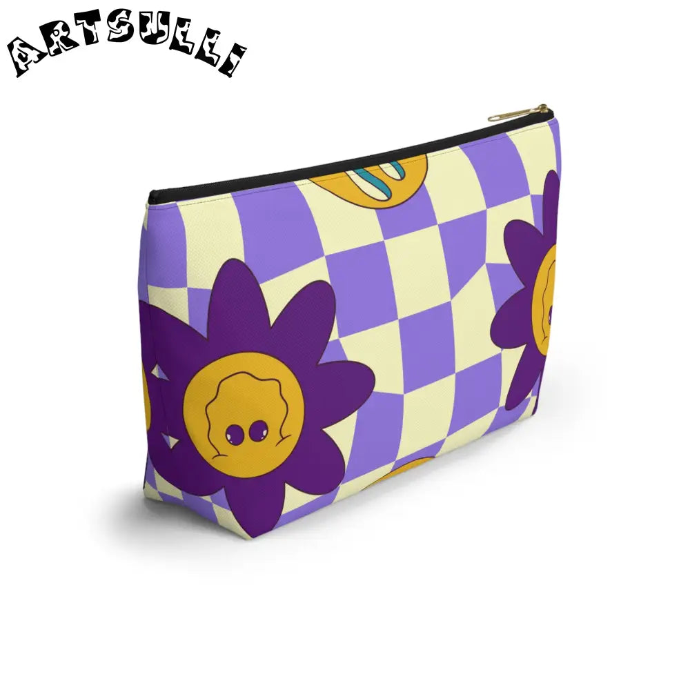 JAKKOUTTHEBXX Trippy Flower Power Motifs Accessory Pouch w T-bottom