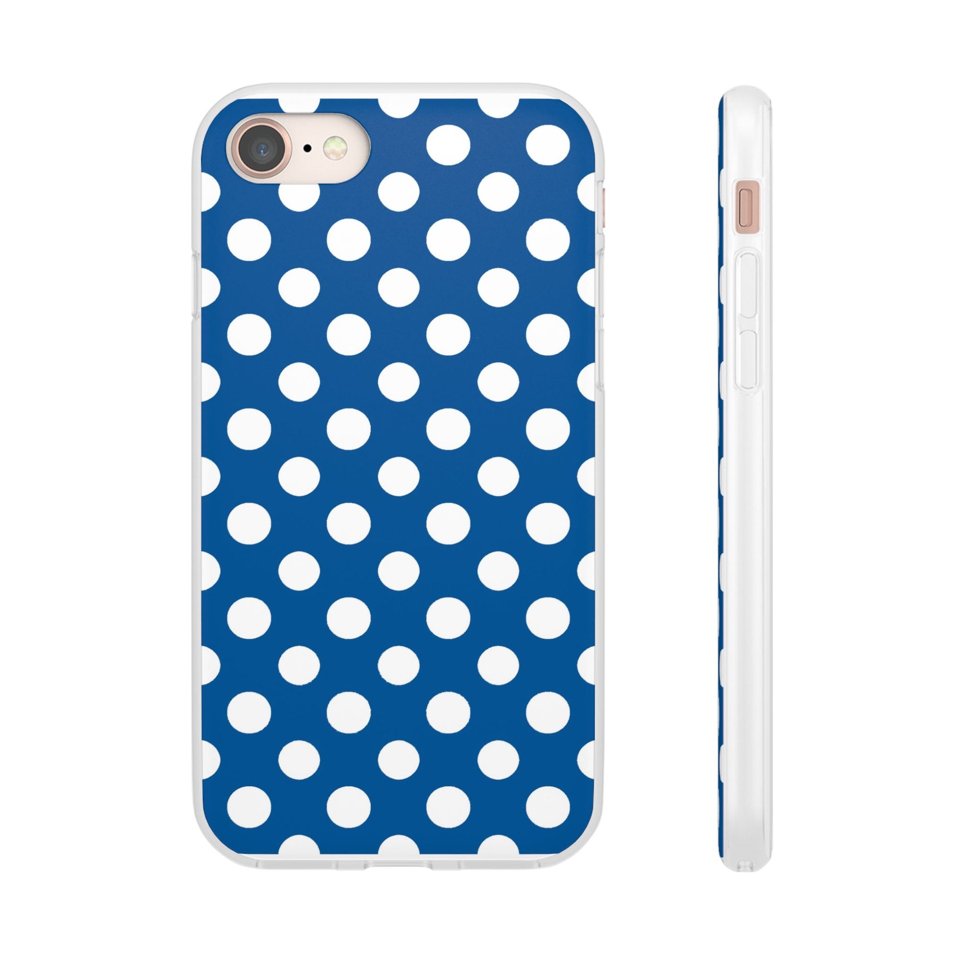 Blue and White Polka Dot iPhone Case, Artsulli - Art is Long, Life is Short, Phone Case, Size, iPhone 8 with gift packaging, , , , , 32543817259797182704