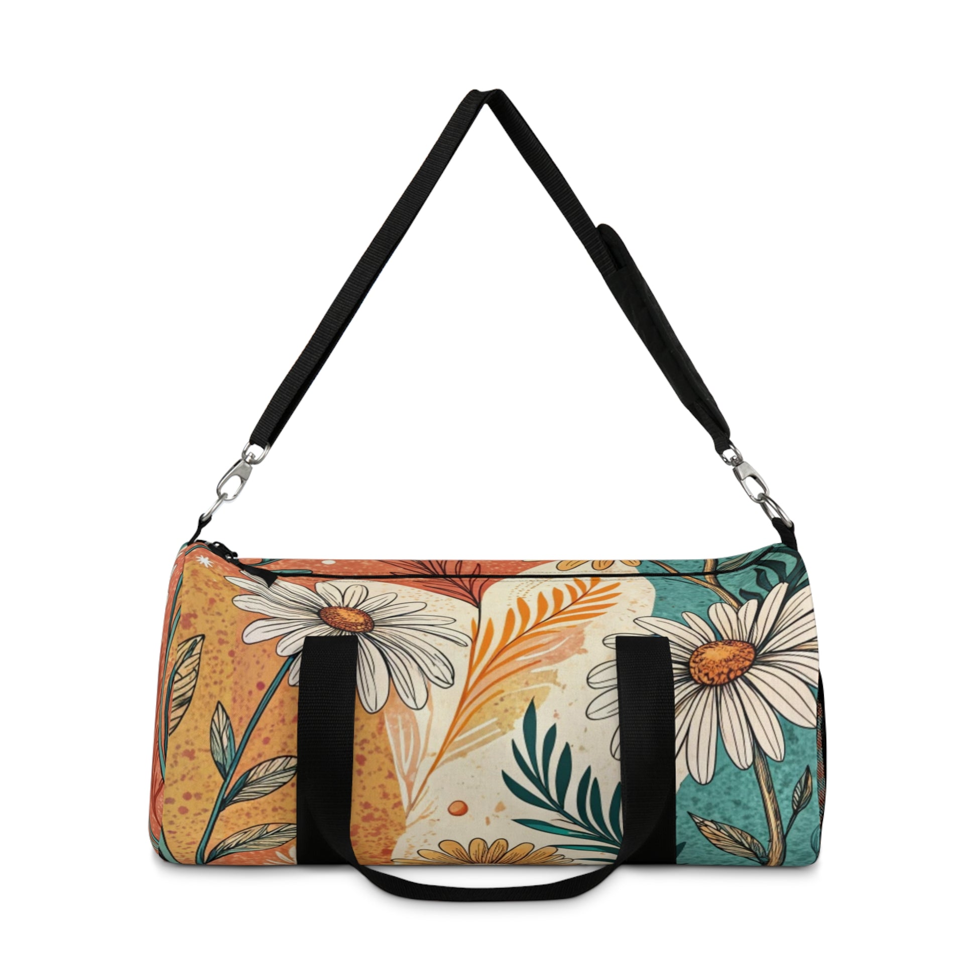 Retro Daisy Dream II Duffel Bag, Artsulli - Art is Long, Life is Short, Bags, , , , , , , 