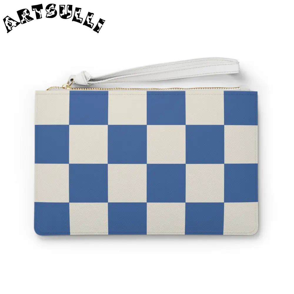 JAKKOUTTHEBXX Checkerboard Blue Clutch Bag JAKKOUTTHEBXX Artsulli
