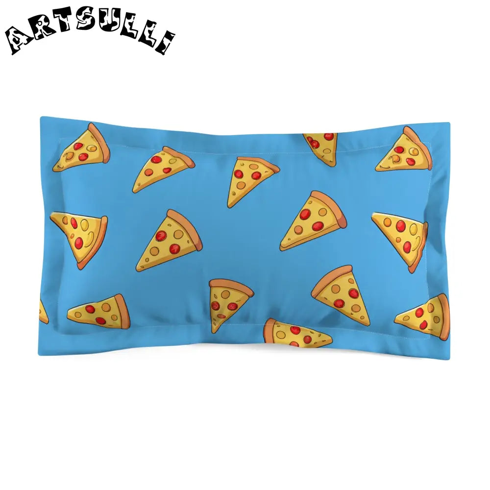 JAKKOUTTHEBXX Blue Pizza Dreamscape Microfiber Pillow Sham