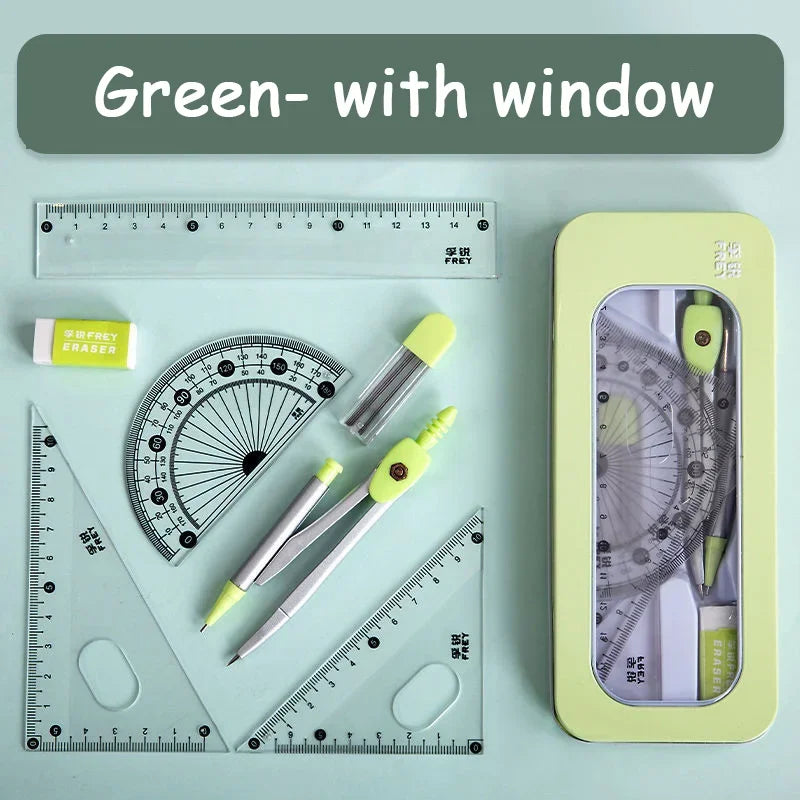 Buy The Best By Artsulli - Art is Long Life Short - 7 Pcs/set Mathematical Rulers Set Multi-function Professional Compass Ruler Drawing