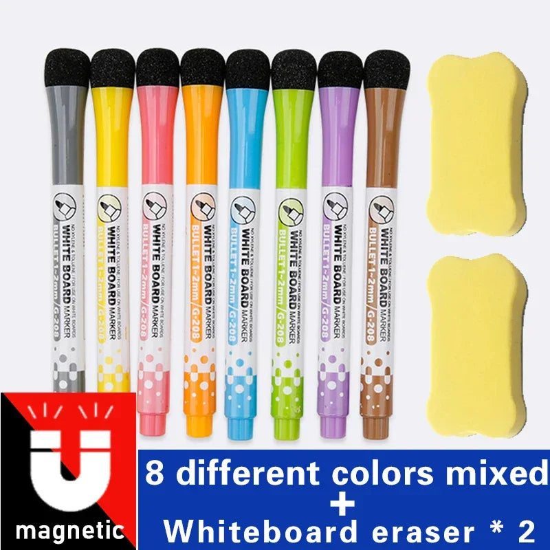 Buy The Best By Artsulli - Art is Long Life Short - 1 Set School Classroom Supplies Magnetic Erasable Whiteboard Pens Markers Dry Eraser