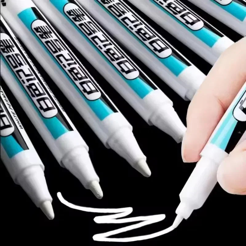 Buy The Best By Artsulli - Art is Long Life Short - 0.7/1.0/2.5MM White Permanent Marker Pens Markers Paint Pen For Wood Plastic Leather