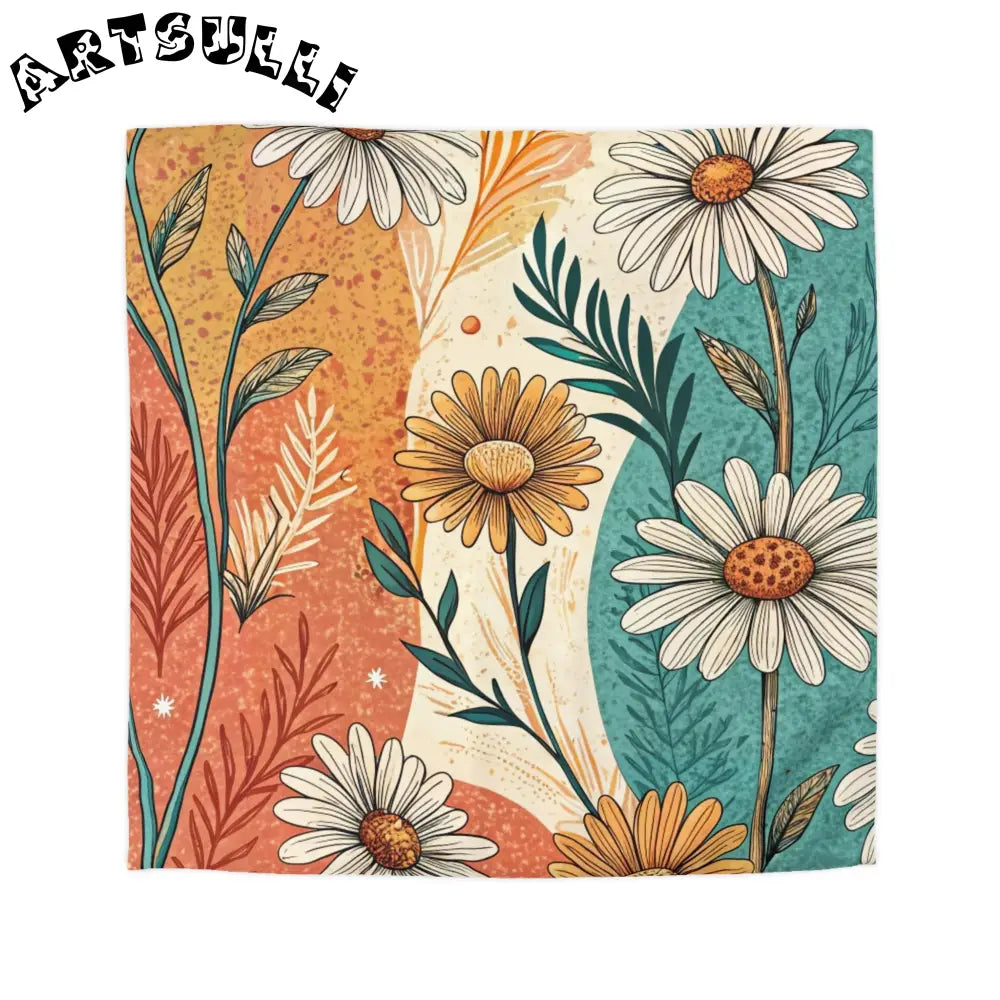 JAKKOUTTHEBXX Retro Daisy Dream Microfiber Duvet Cover JAKKOUTTHEBXX