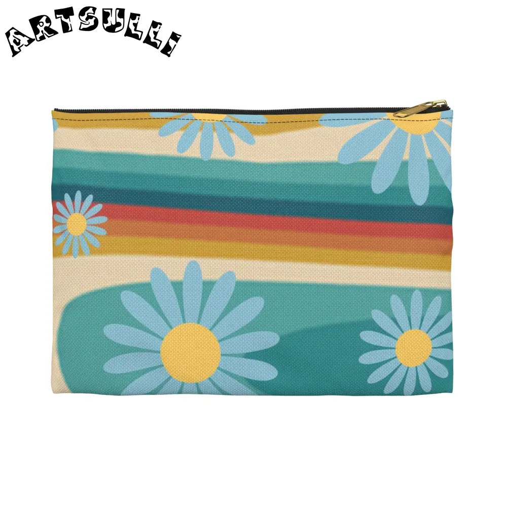 JAKKOUTTHEBXX Psychedelic Floral Hills Multi-Color Accessory Pouch