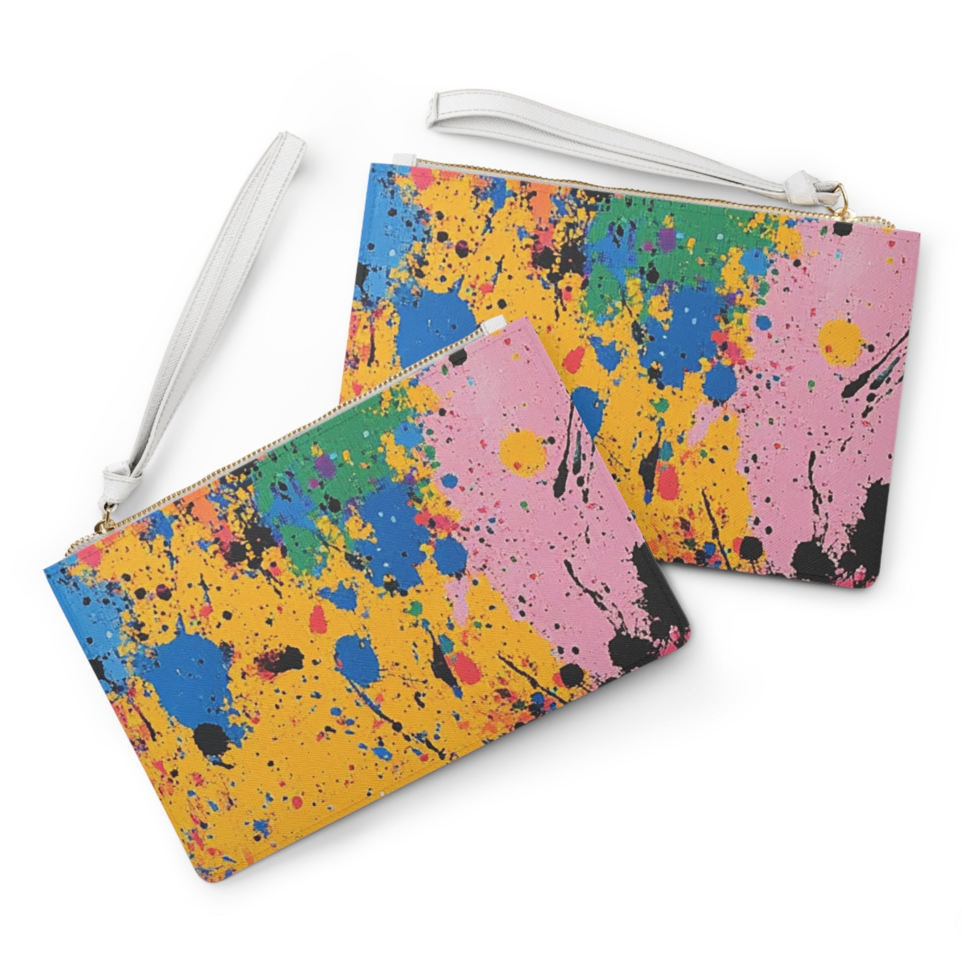 The Colors Of Paint Splatter Clutch Bag, Artsulli - Art is Long, Life is Short, Bags, , , , , , , 