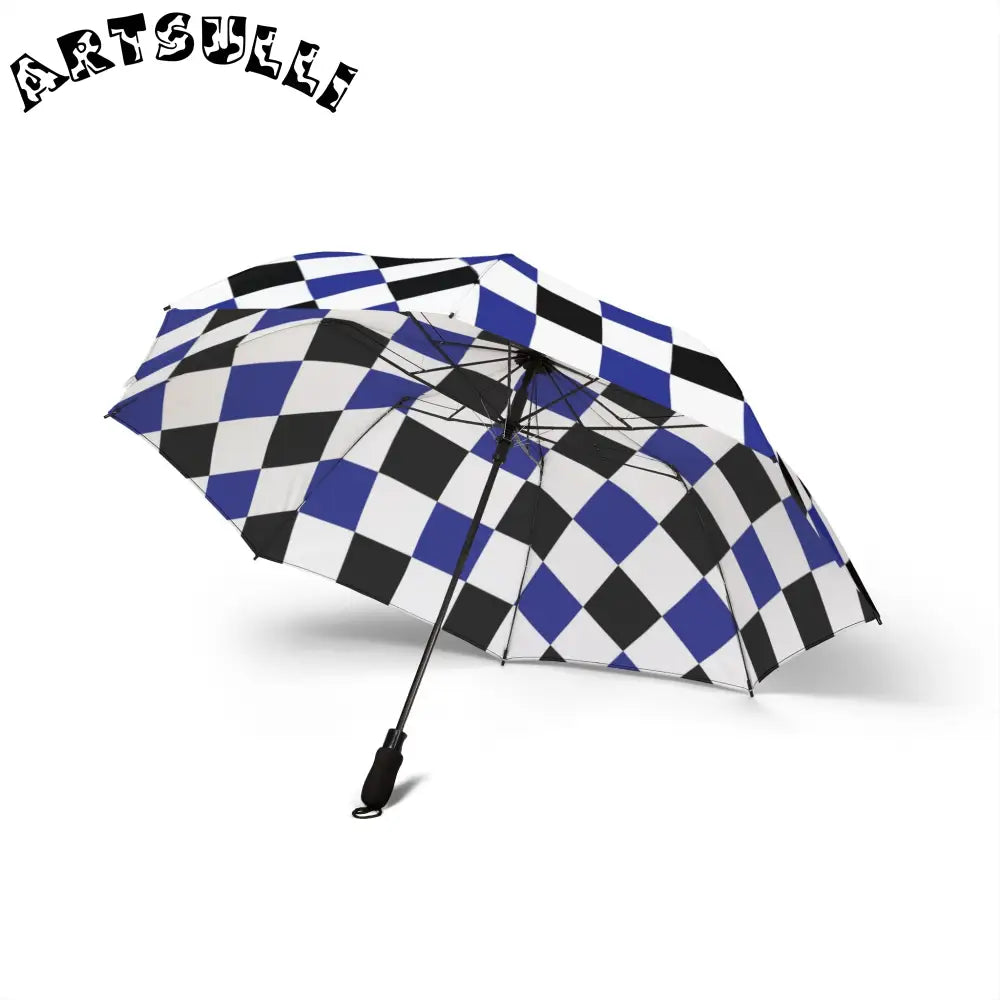 JAKKOUTTHEBXX Checkerboard Blue White and Black Semi-Automatic