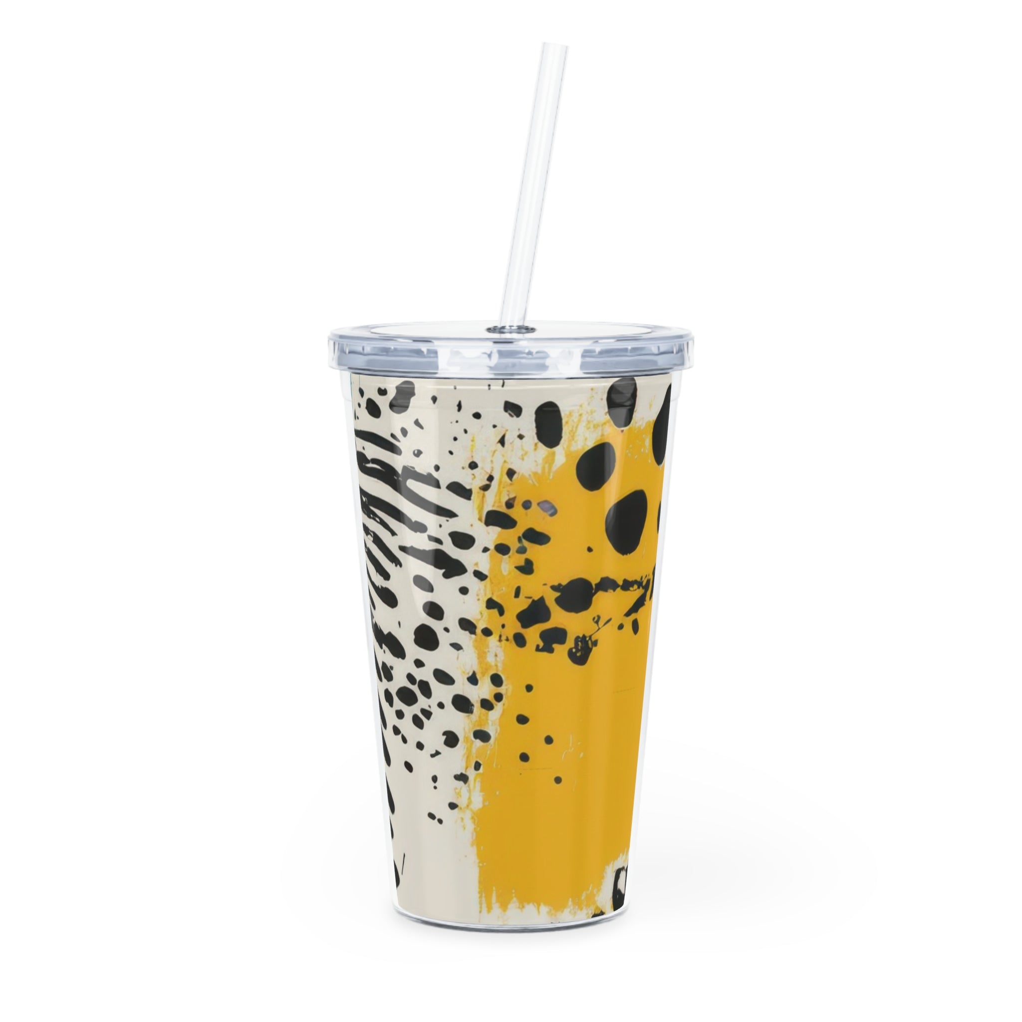 Rae Zebra Rhapsody Plastic Tumbler with Straw, Artsulli - Art is Long, Life is Short, Mug, Size, 20oz, Color, Transparent, , , 10103588121497