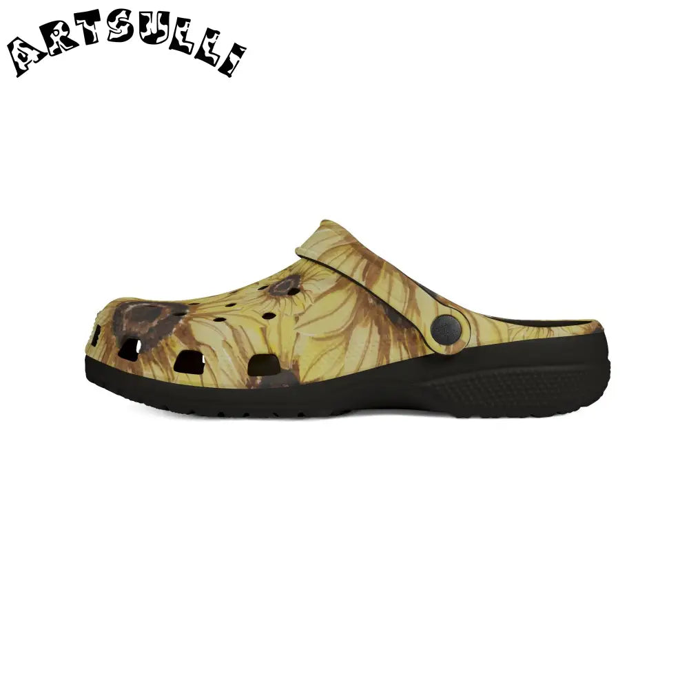 JAKKOUTTHEBXX Retro Anime Sunflower EVA Foam Rubber Shoes (AOP)