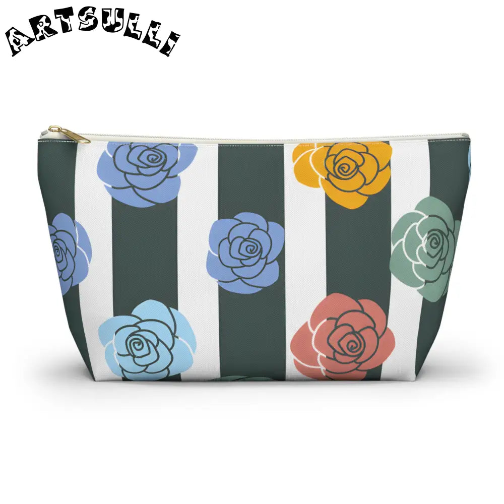 JAKKOUTTHEBXX Stripes x Roses II Black and White Accessory Pouch w