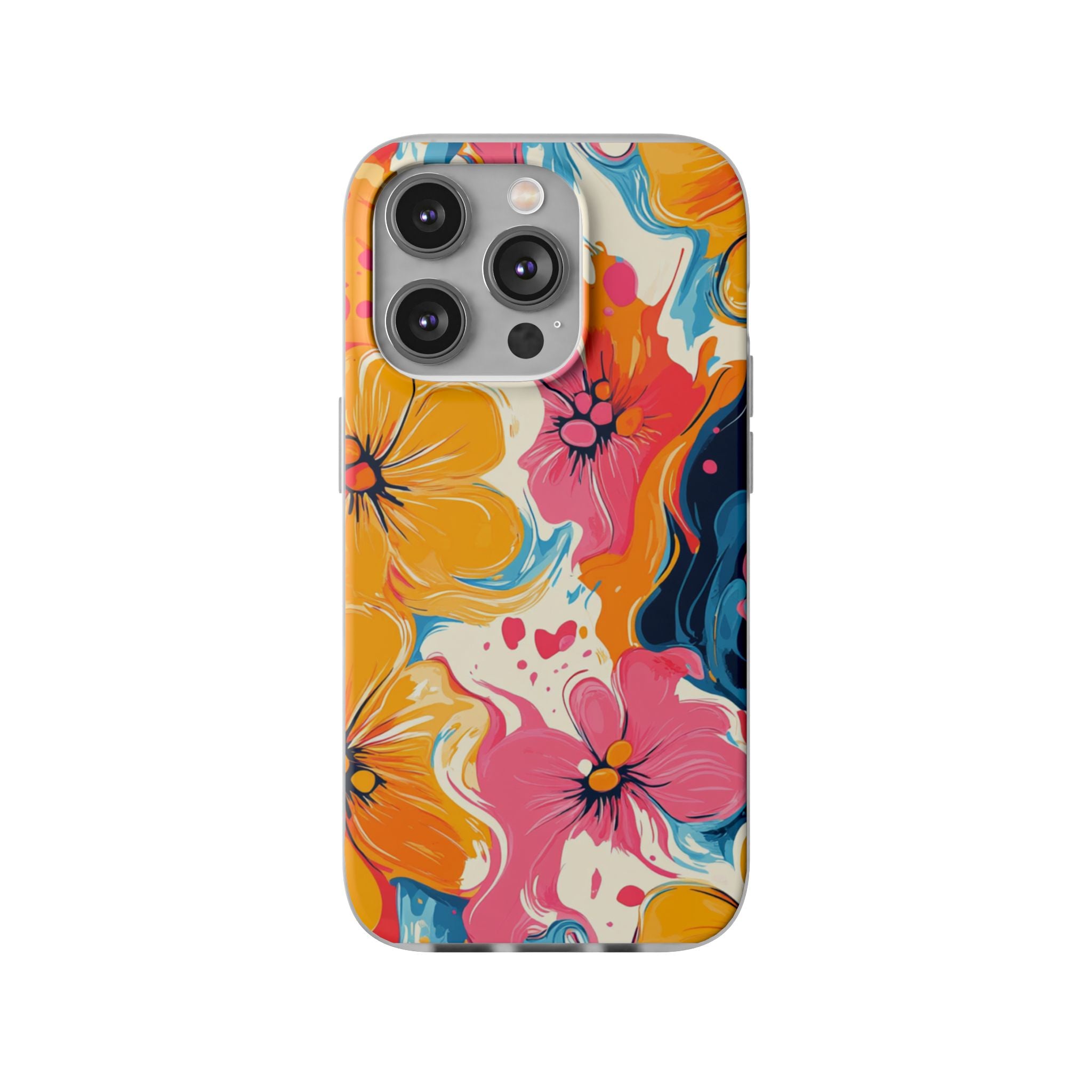 Vibrant Abstract Floral Flexi Case, Artsulli - Art is Long, Life is Short, Phone Case, Size, iPhone 14 Pro, , , , , 66791653158192537881