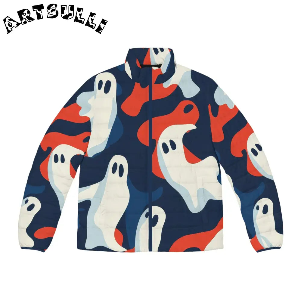 JAKKOUTTHEBXX Camo Ghosts Men’s Puffer Jacket (AOP) JAKKOUTTHEBXX