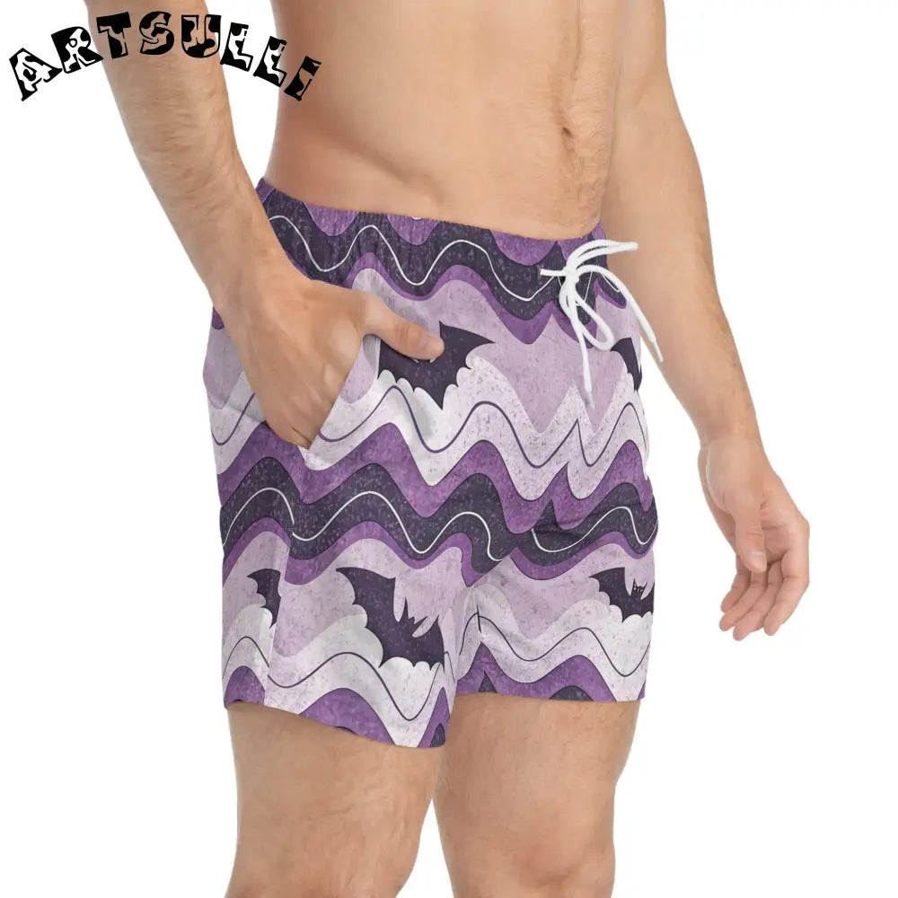 JAKKOUTTHEBXX Bat Wave Swim Trunks (AOP) JAKKOUTTHEBXX Artsulli