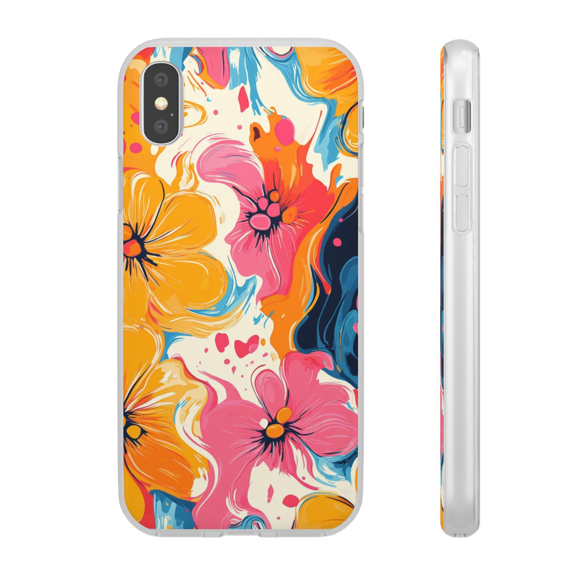 Vibrant Abstract Floral Flexi Case, Artsulli - Art is Long, Life is Short, Phone Case, Size, iPhone XS, , , , , 56847559459055583197