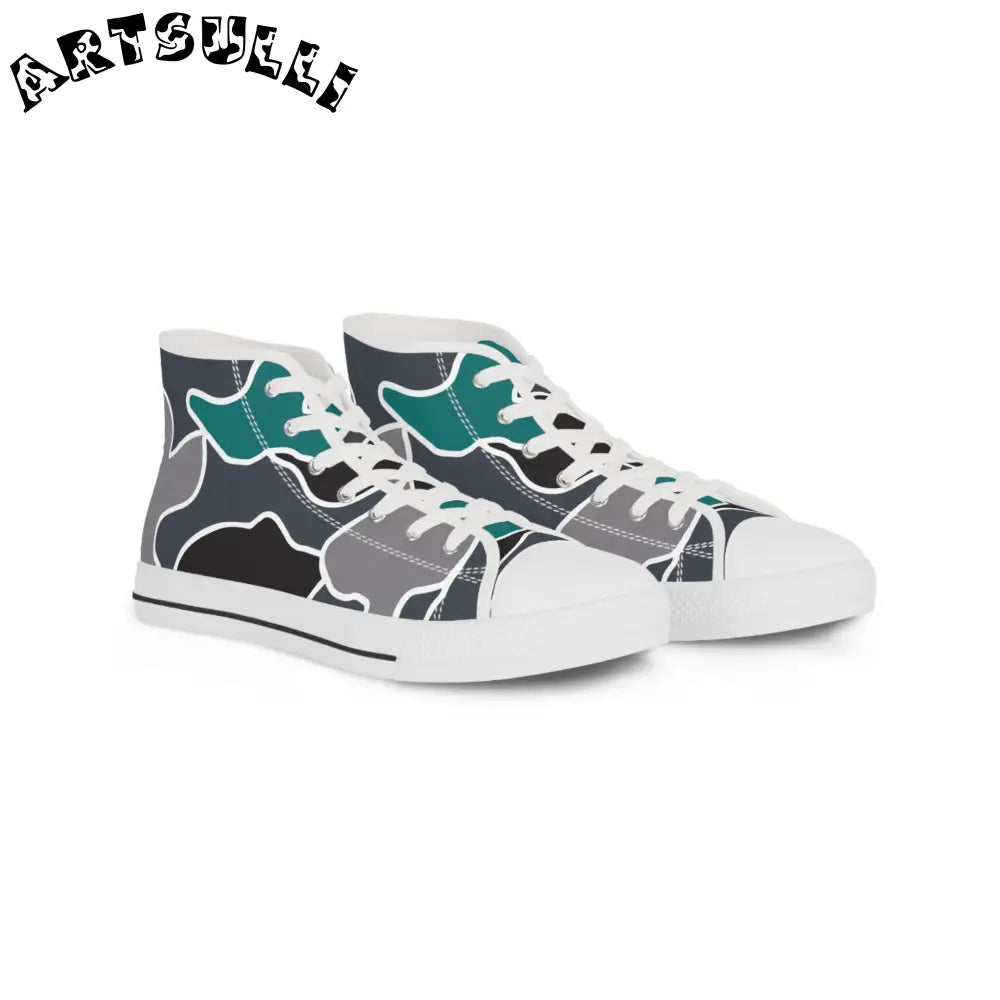 JAKKOUTTHEBXX Surreal Camouflage Men’s High Top Sneakers