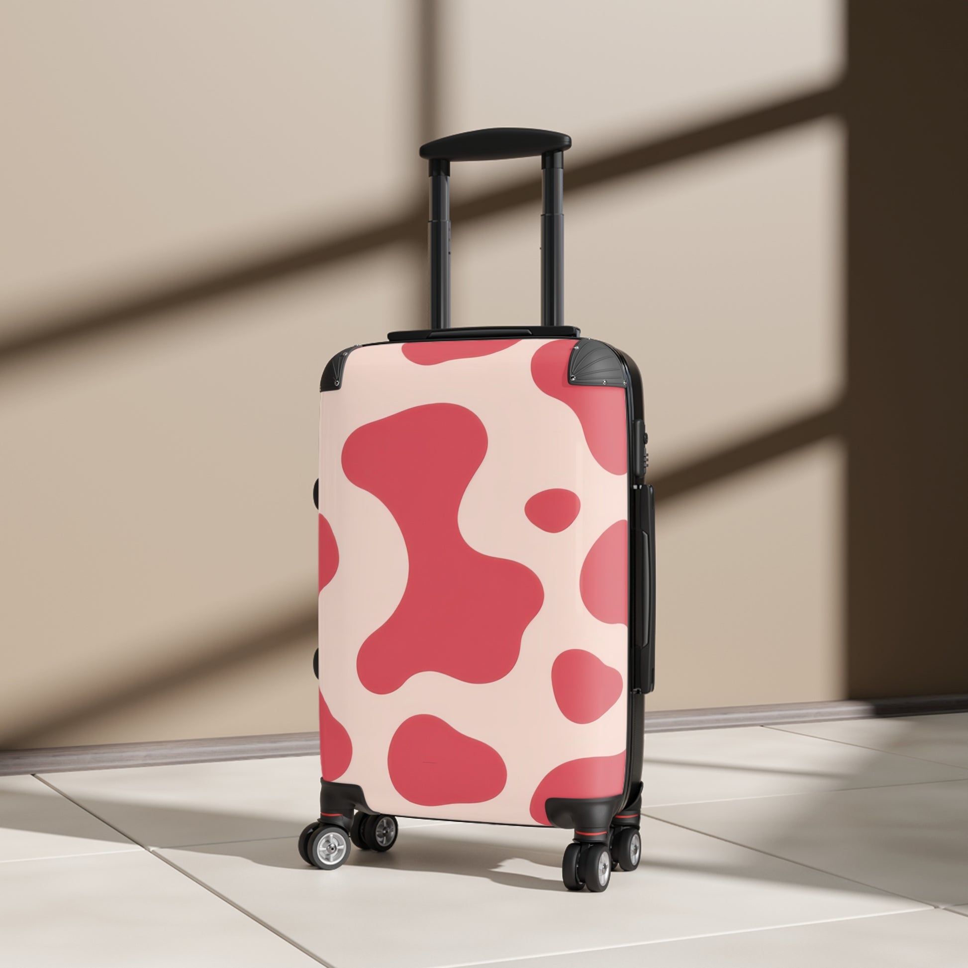 Red Jungle Cow Suitcase, Artsulli - Art is Long, Life is Short, Bags, , , , , , , 