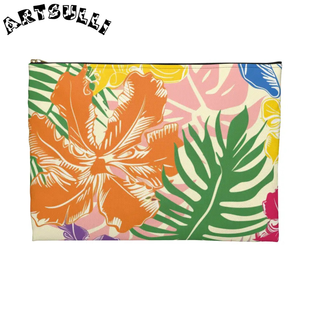 JAKKOUTTHEBXX Colorful Tropical Floral Flat Pouch 2025