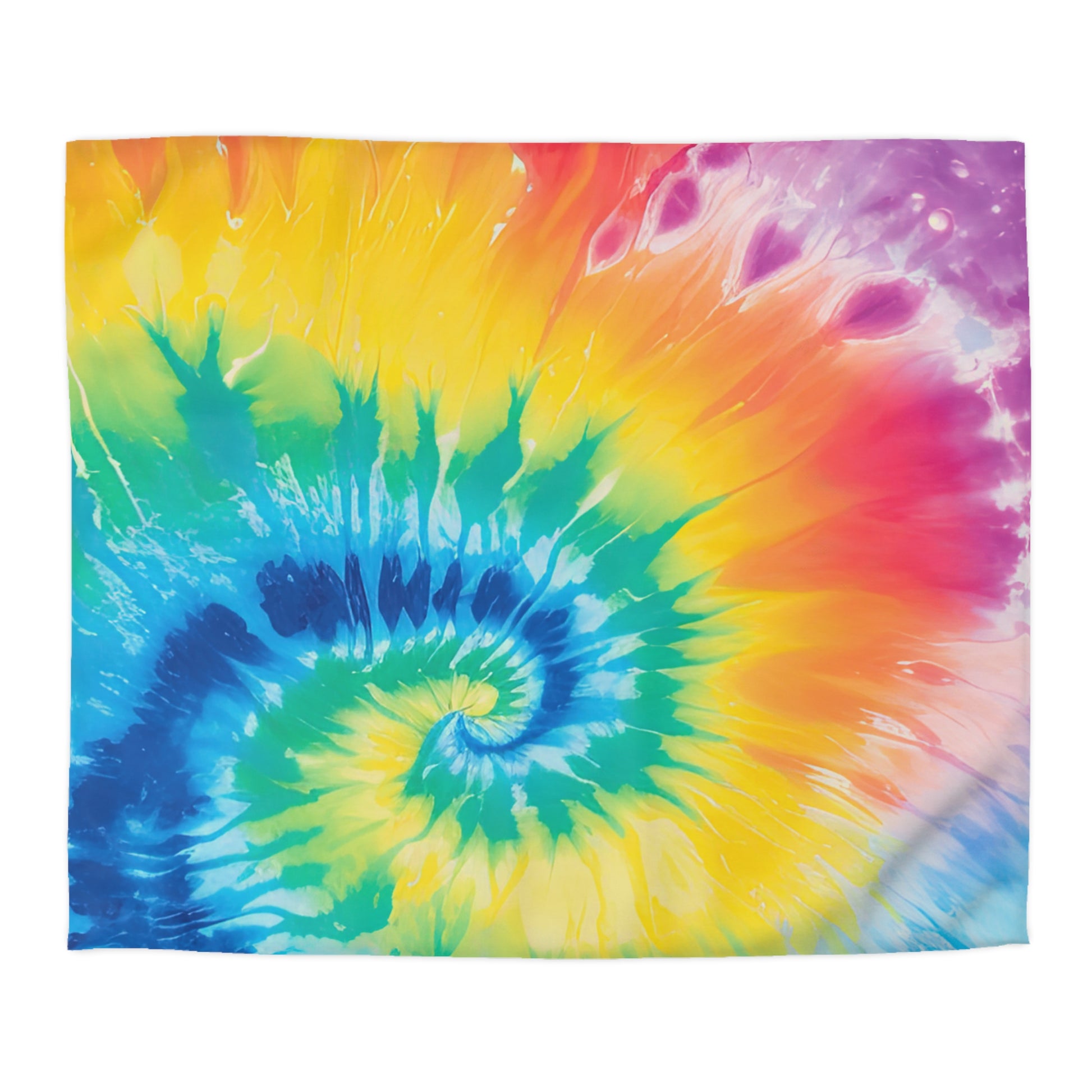 Tie Dye Microfiber Duvet Cover, Artsulli - Art is Long, Life is Short, Home Decor, Size, King, Color, Cream, , , 11830787522858398530
