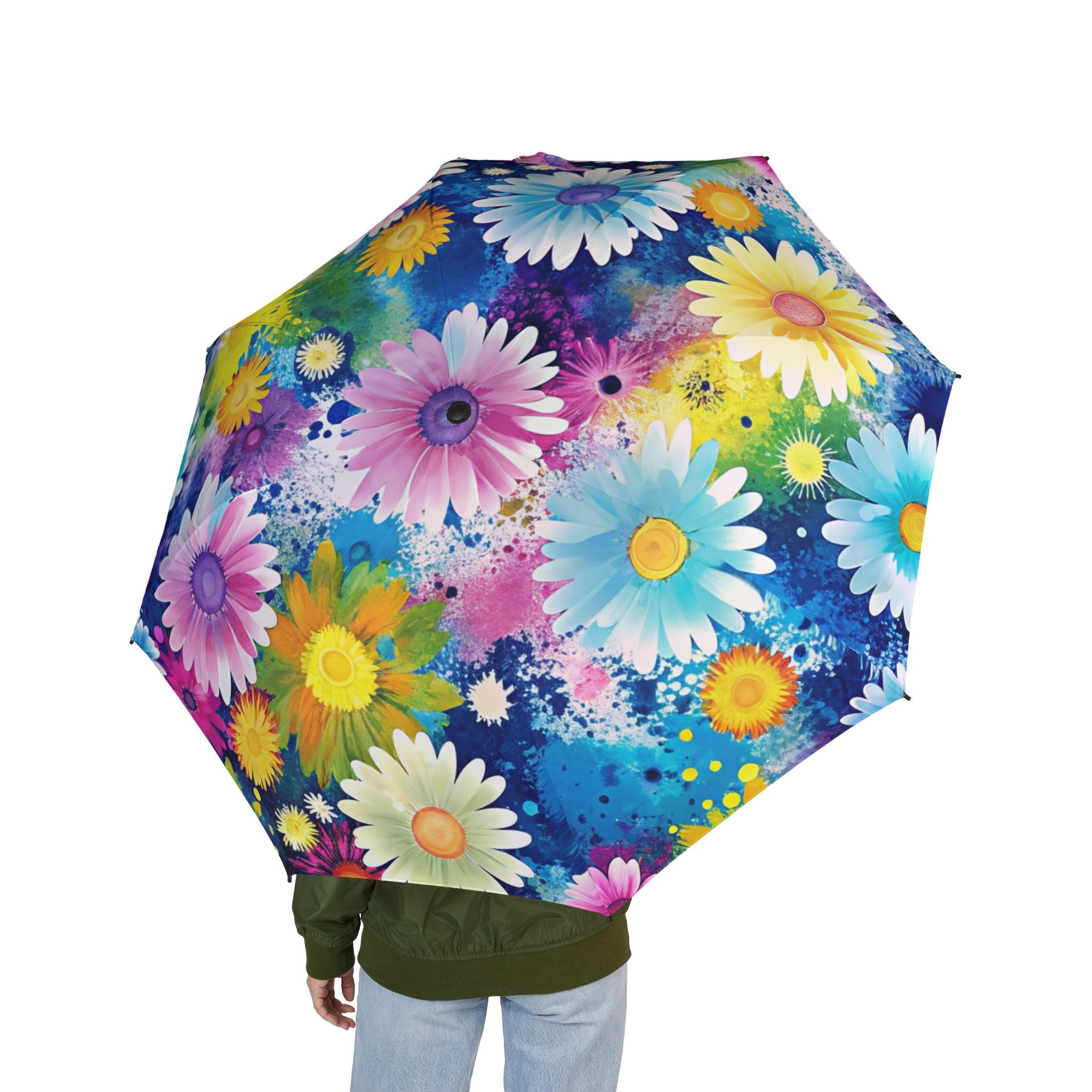 Magical Flower Explosion Multi-Color Semi-Automatic Foldable Umbrella, Artsulli - Art is Long, Life is Short, Accessories, , , , , , , 