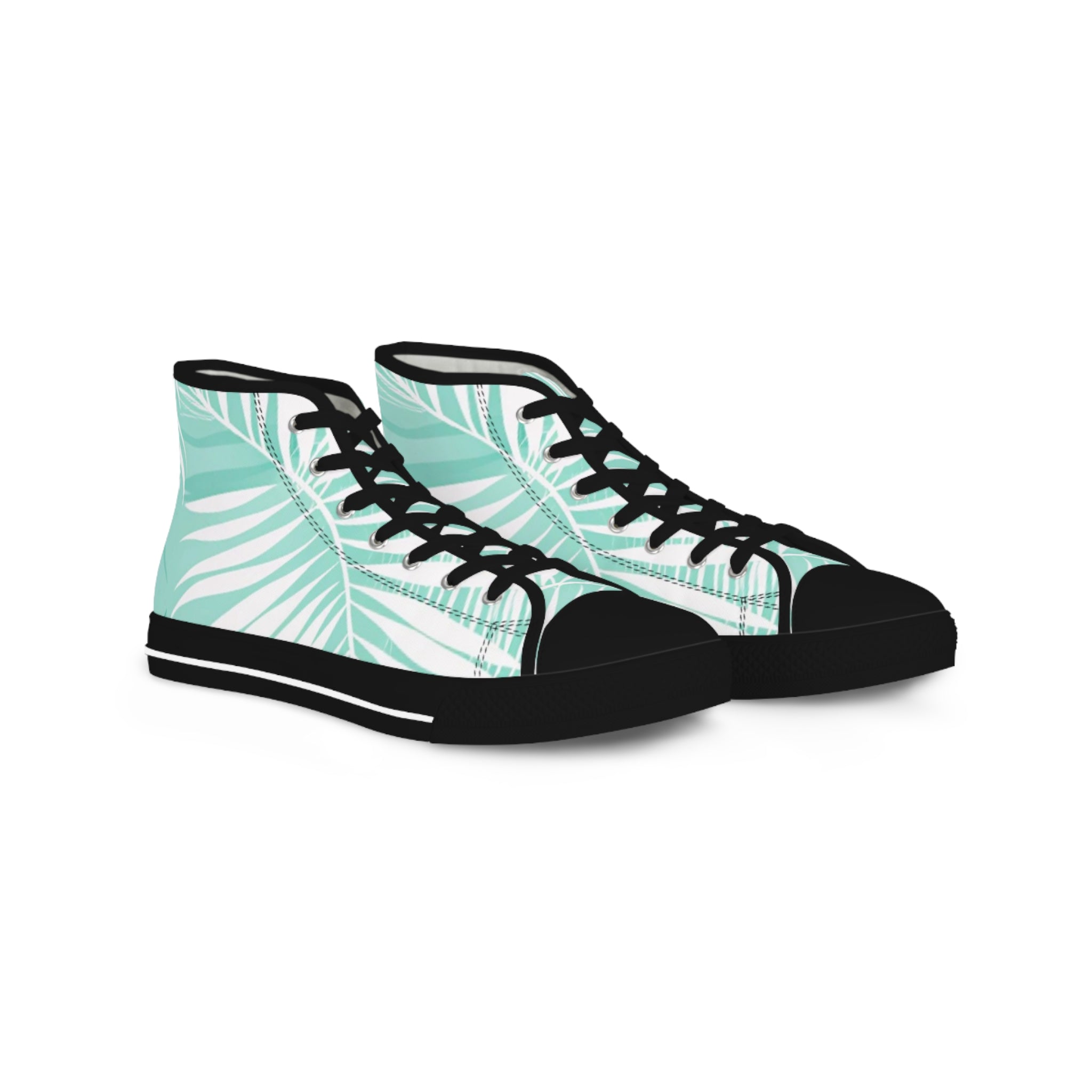 Versace Palm Men's High Top Sneakers, Artsulli - Art is Long, Life is Short, Shoes, Size, US 5, Color, Black sole, , , 12829786446682457204