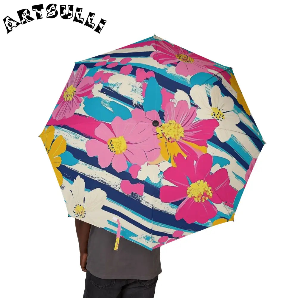 JAKKOUTTHEBXX Dayglo Floral Stripes Multi-Color Semi-Automatic