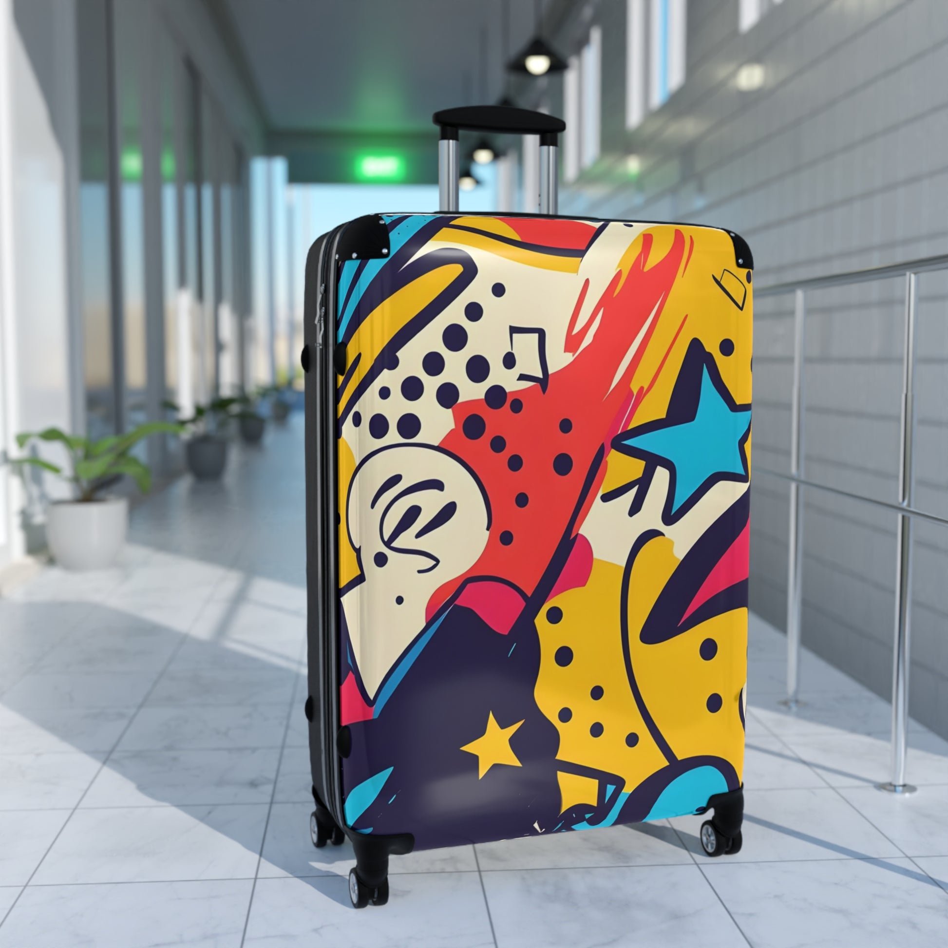 Comic x Pop Art Suitcase, Artsulli - Art is Long, Life is Short, Bags, , , , , , , 