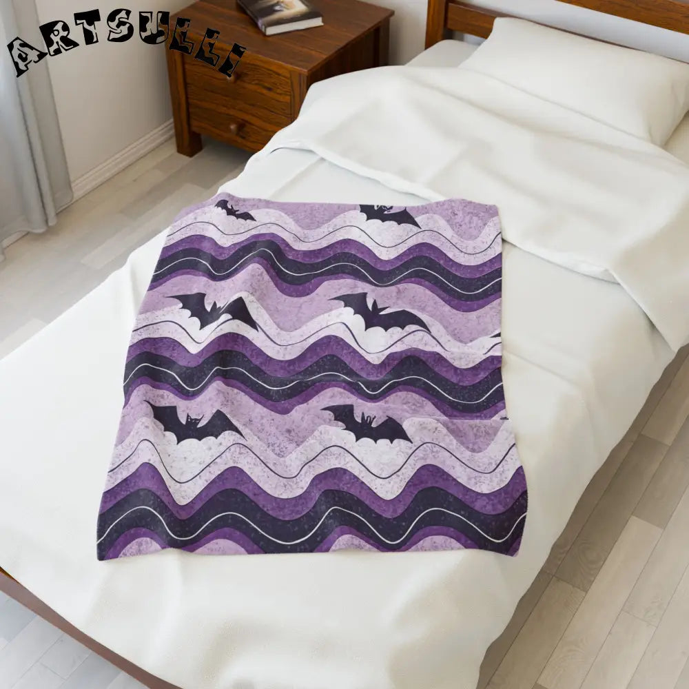 JAKKOUTTHEBXX Bat Wave Velveteen Plush Blanket JAKKOUTTHEBXX