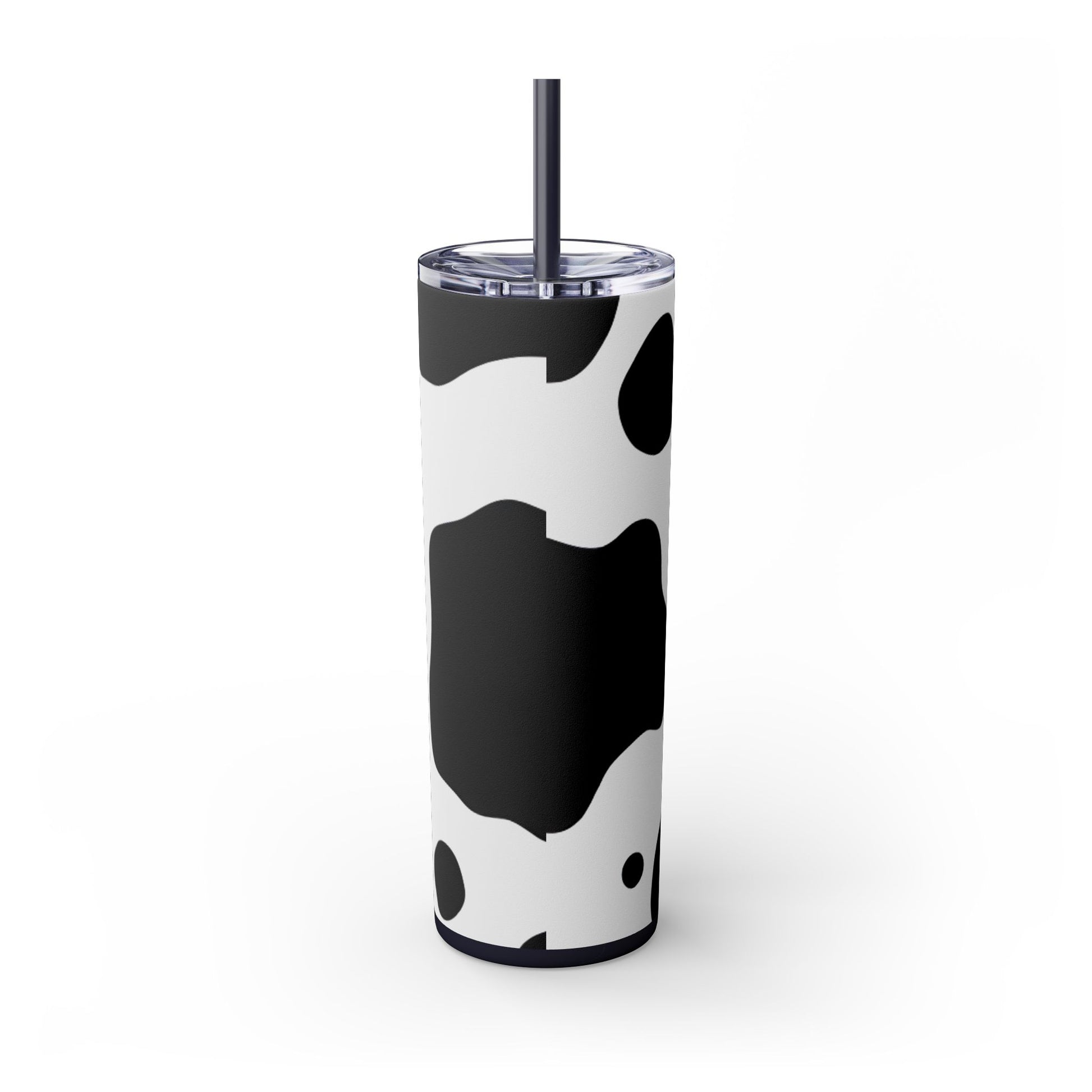 Cow Print Focus Skinny Tumbler with Straw, 20oz, Artsulli - Art is Long, Life is Short, Mug, , , , , , , 