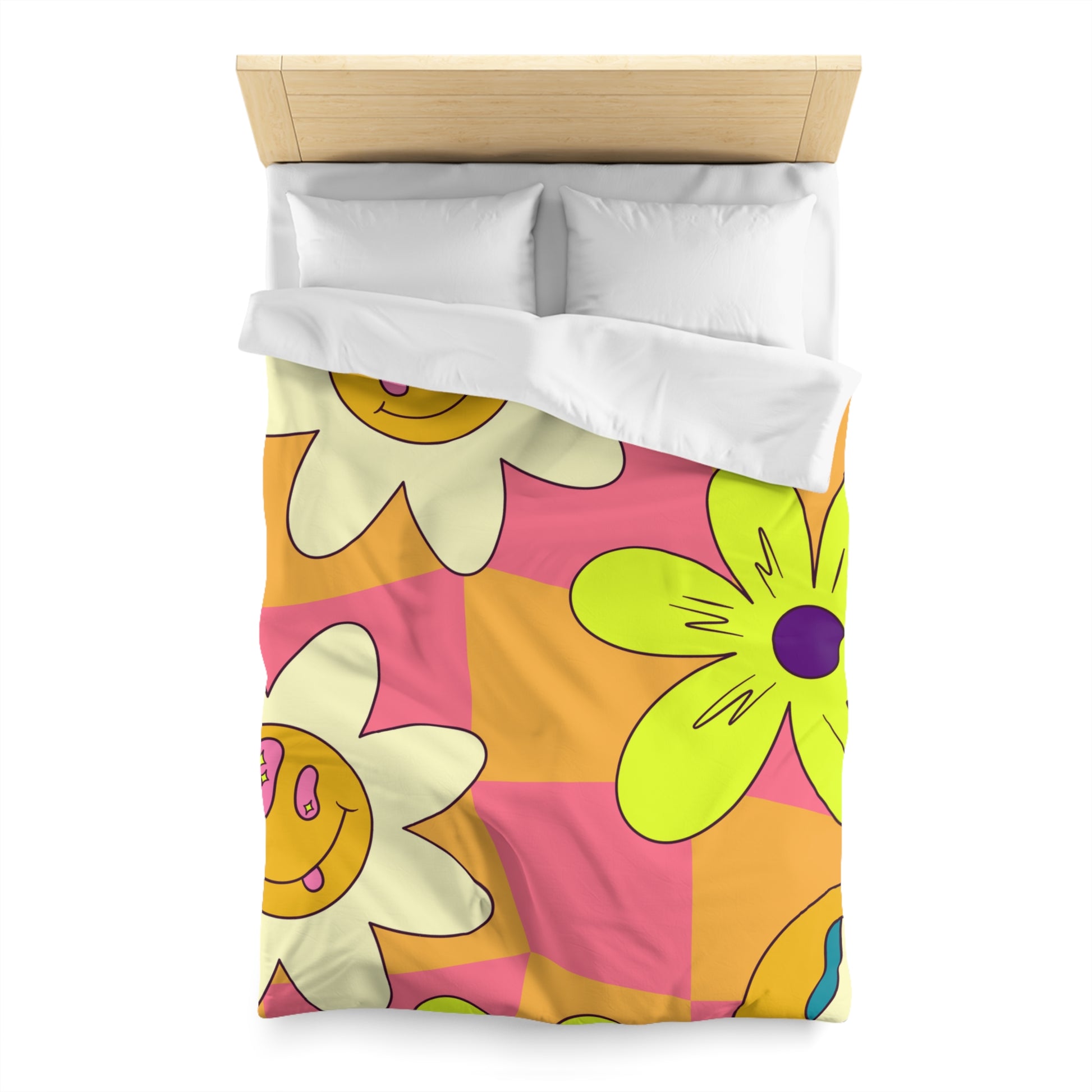 Trippy Sour Face Rave Microfiber Duvet Cover, Artsulli - Art is Long, Life is Short, Home Decor, , , , , , , 