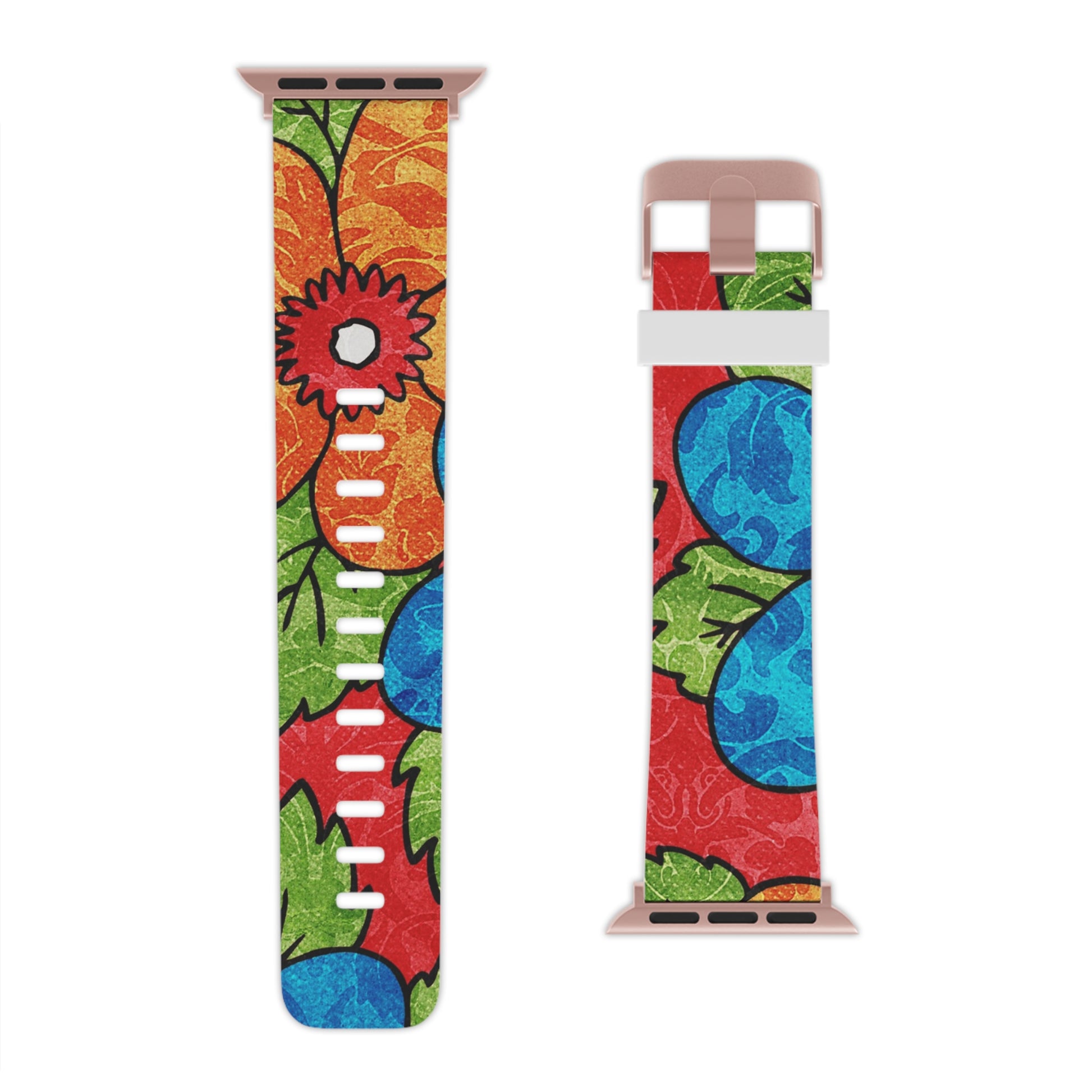 Groovy Red Floral Kl III Watch Band for Apple Watch, Artsulli - Art is Long, Life is Short, Accessories, , , , , , , 