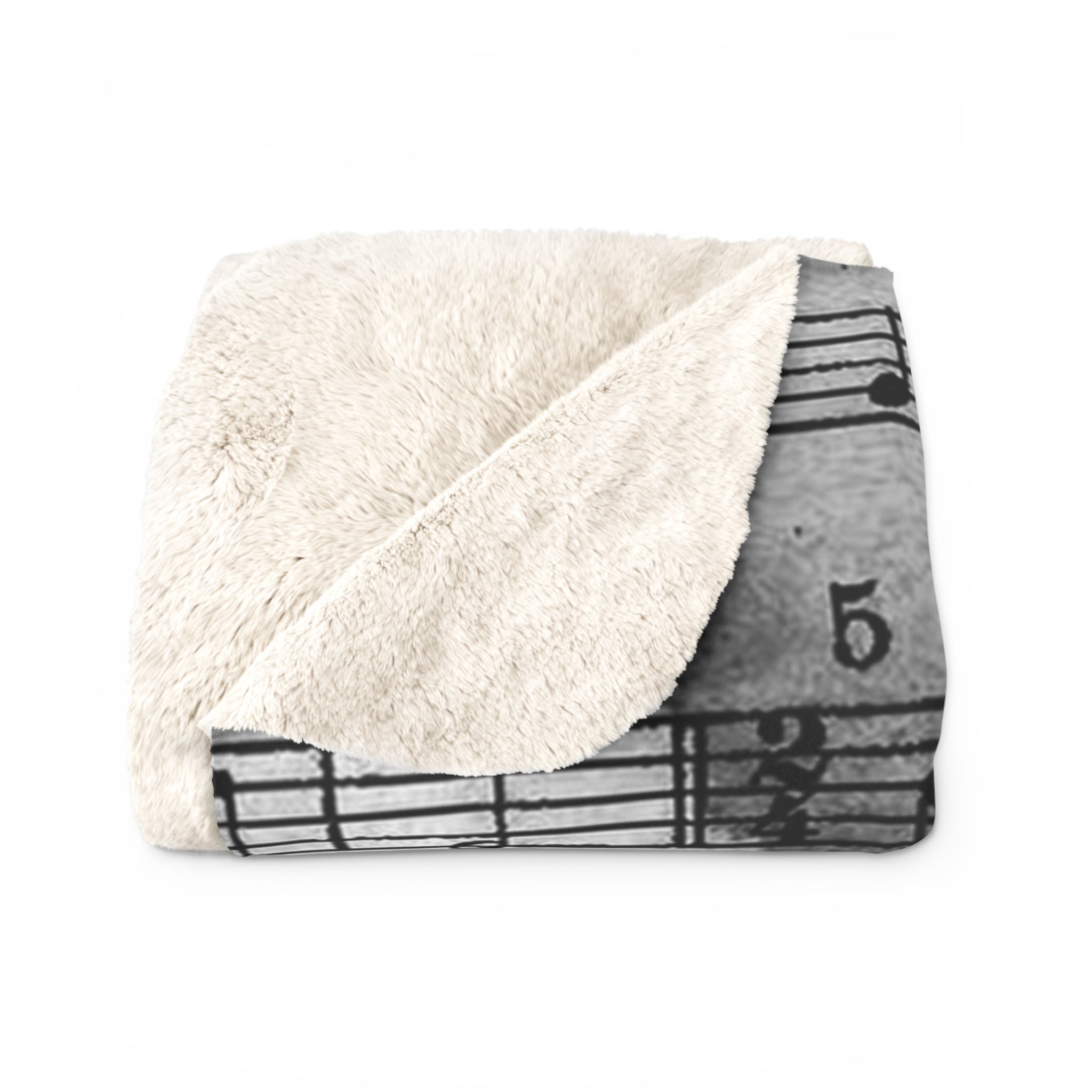 Drip Spill Type Beat Sheet Music Black Sherpa Fleece Blanket, Artsulli - Art is Long, Life is Short, Home Decor, , , , , , , 