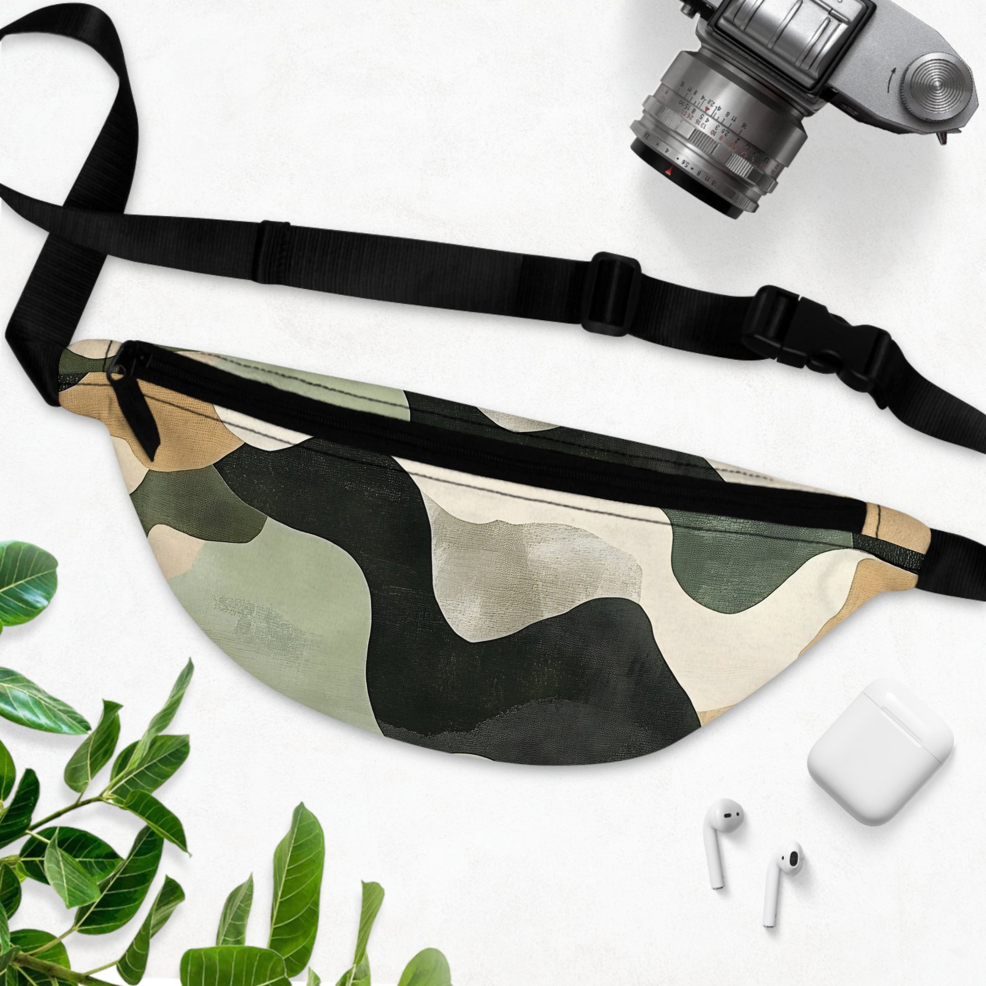 Camo Art Fanny Pack, Artsulli - Art is Long, Life is Short, Bags, , , , , , , 