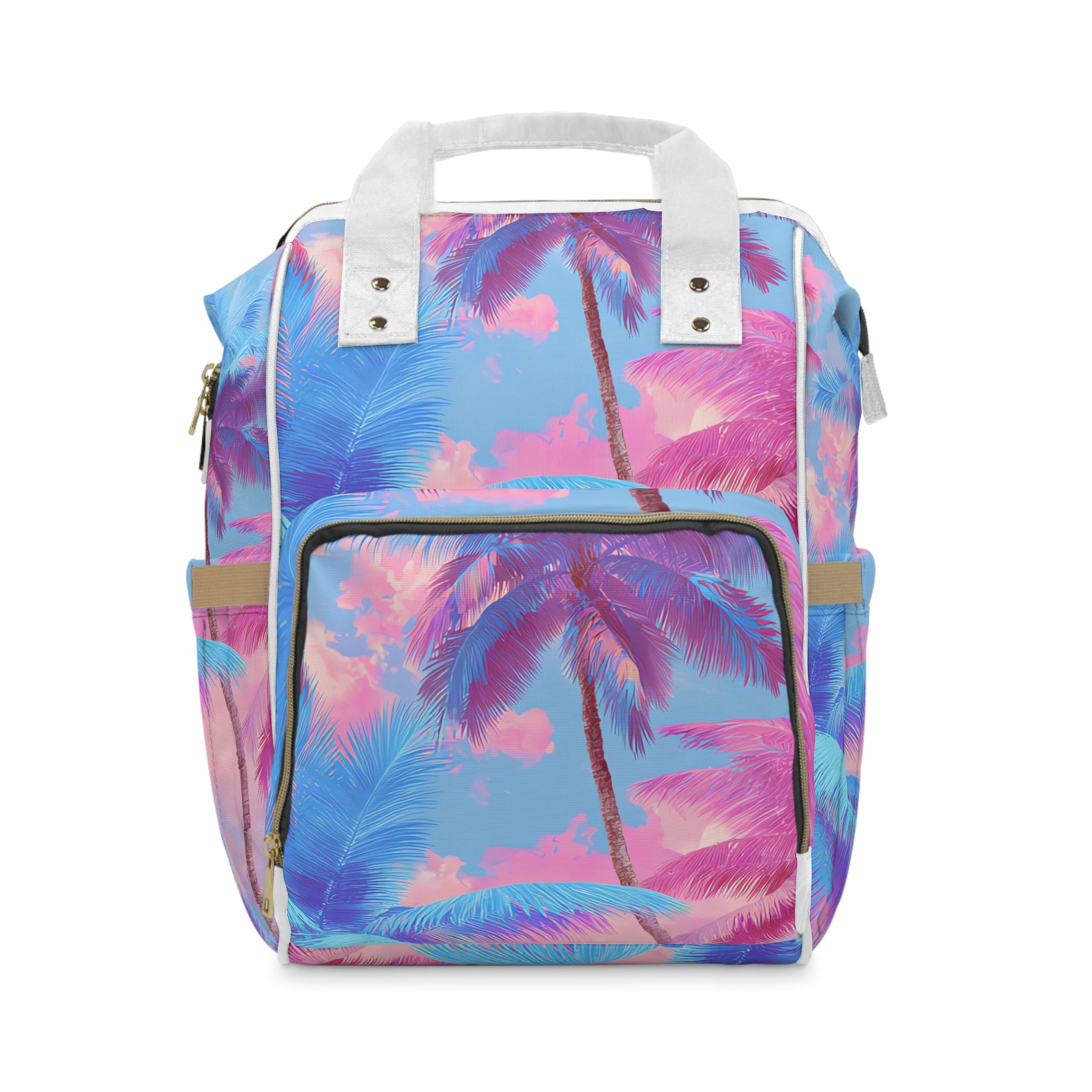 Ethereal Pastel Palms Multifunctional Diaper Backpack, Artsulli - Art is Long, Life is Short, Bags, Size, 15.0" × 10.8" × 6.7'', , , , , 23879232007996312250