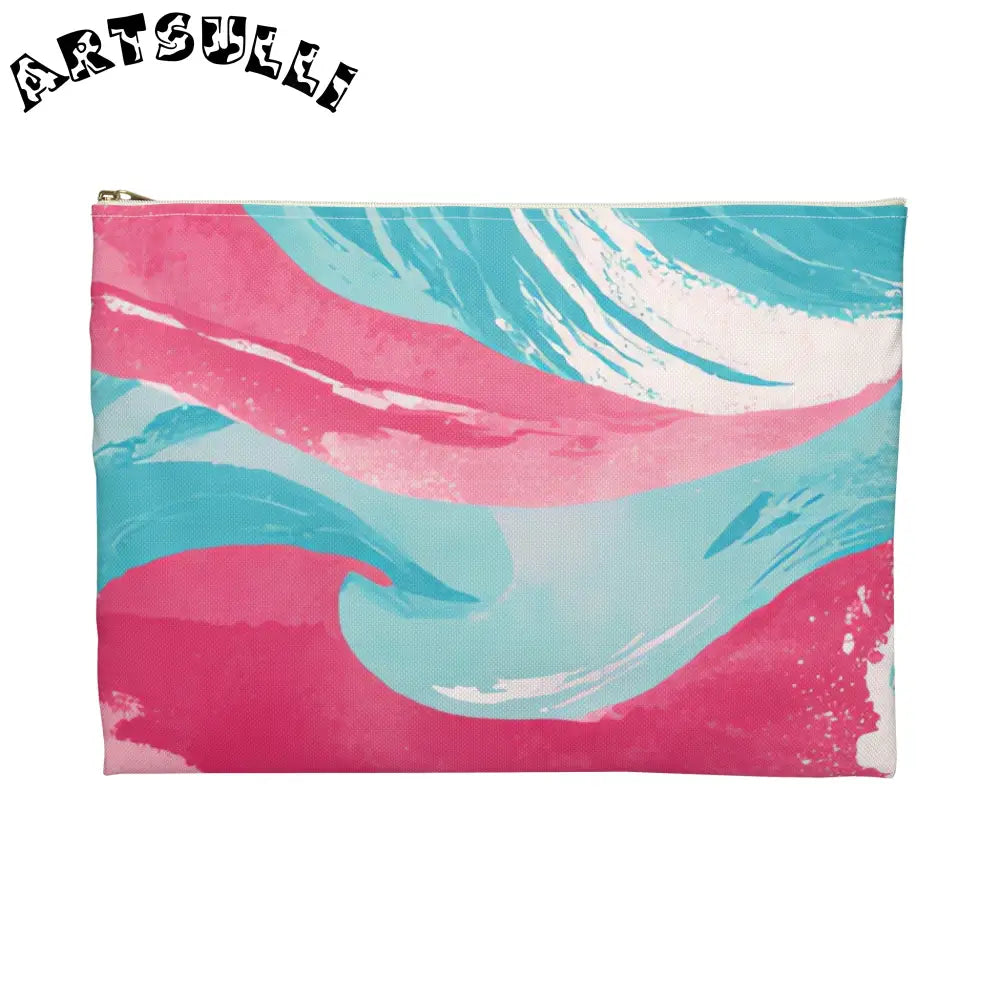 JAKKOUTTHEBXX The Great Pastelwave Pink and Blue Accessory Pouch