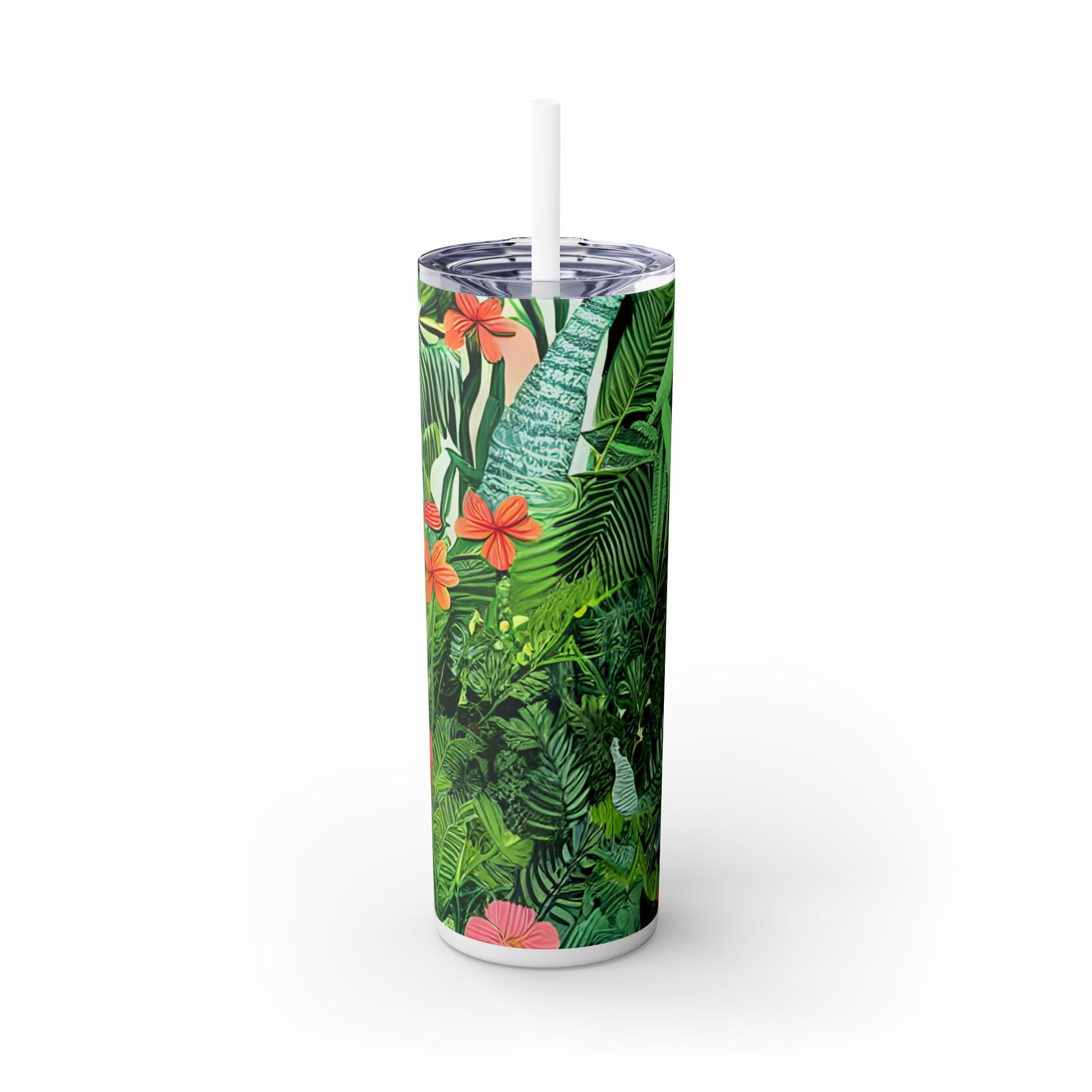 Jungle Zebra Art Skinny Tumbler with Straw, 20oz, Artsulli - Art is Long, Life is Short, Mug, Finish, Glossy, Color, White, Size, 20oz, 62707023812201
