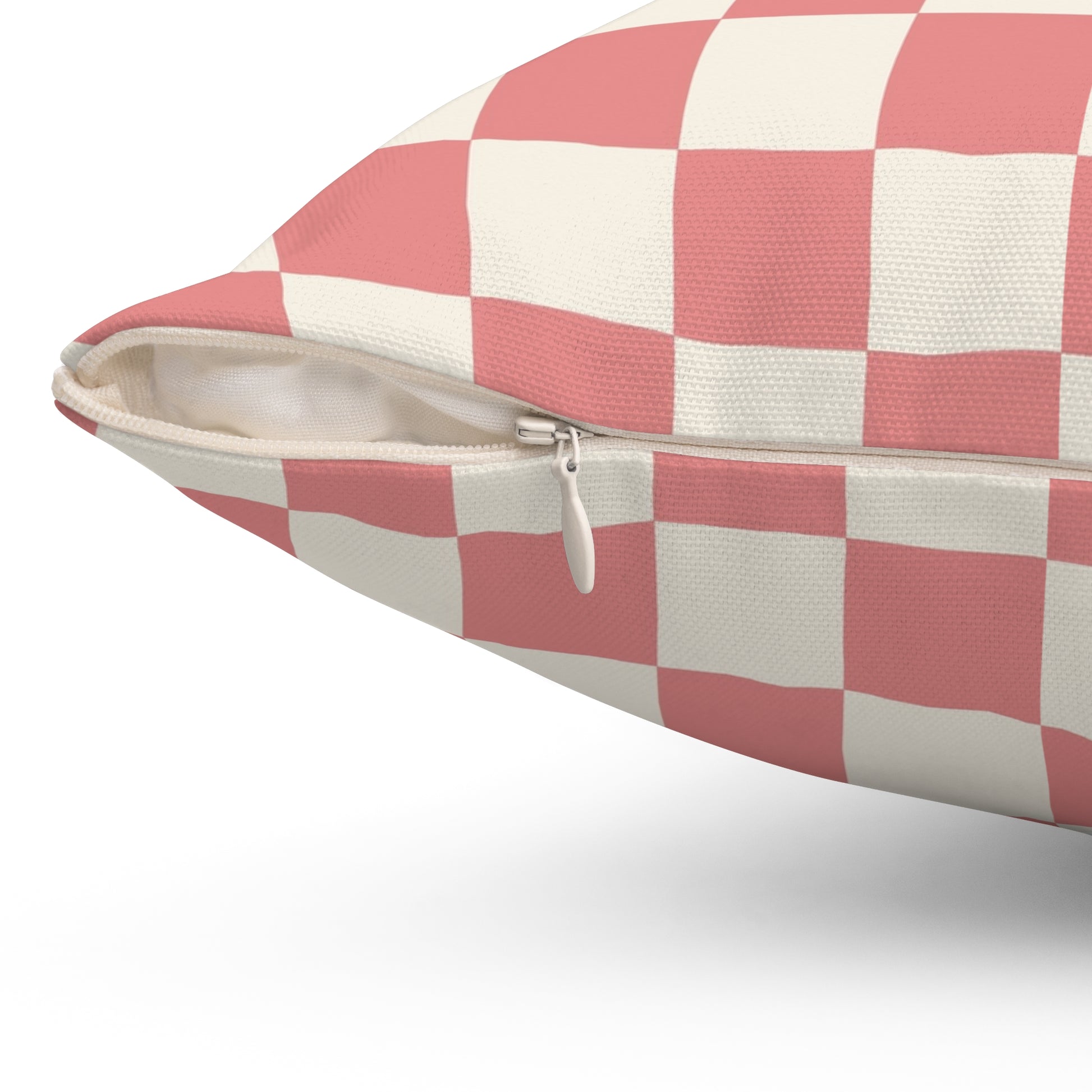 Retro Checkered Grassland Sprites Spun Polyester Square Pillow, Artsulli - Art is Long, Life is Short, Home Decor, , , , , , , 