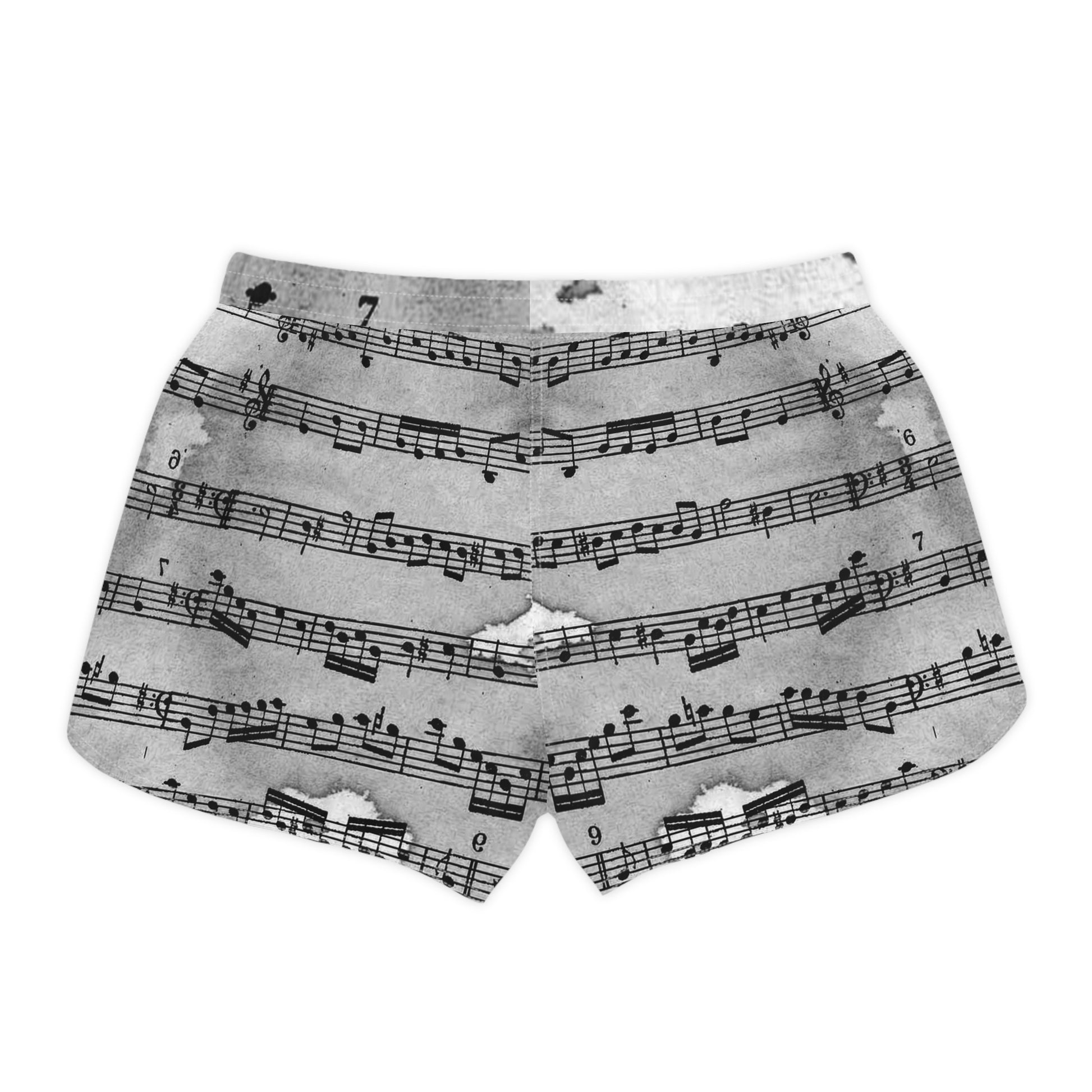 Drip Spill Type Beat Sheet Music Black Women's Casual Shorts (AOP), Artsulli - Art is Long, Life is Short, All Over Prints, , , , , , , 