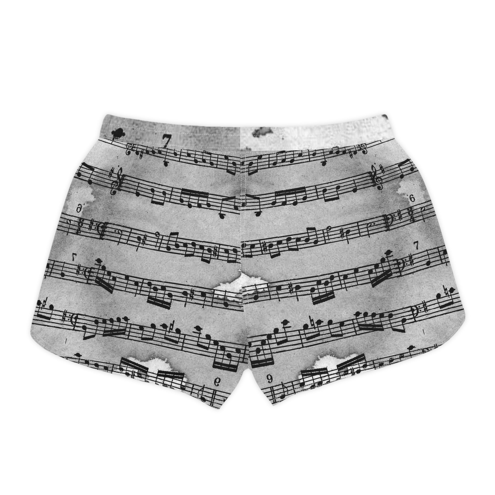 Drip Spill Type Beat Sheet Music Black Women's Casual Shorts (AOP), Artsulli - Art is Long, Life is Short, All Over Prints, , , , , , , 