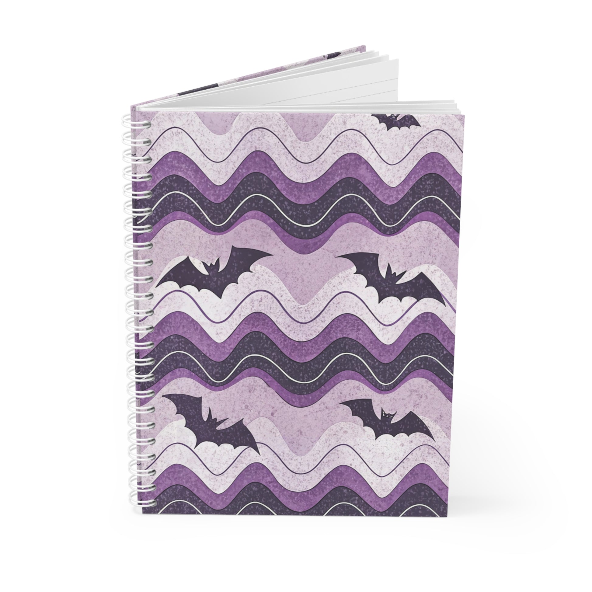 Bat Wave Spiral Notebook, Artsulli - Art is Long, Life is Short, Paper products, , , , , , , 