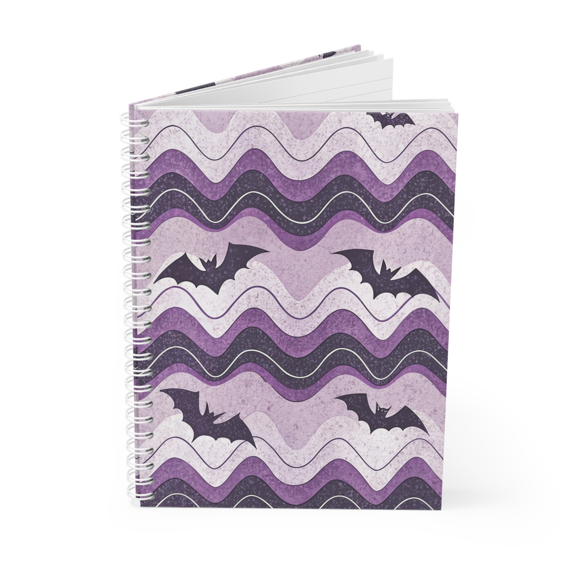 Bat Wave Spiral Notebook, Artsulli - Art is Long, Life is Short, Paper products, , , , , , , 