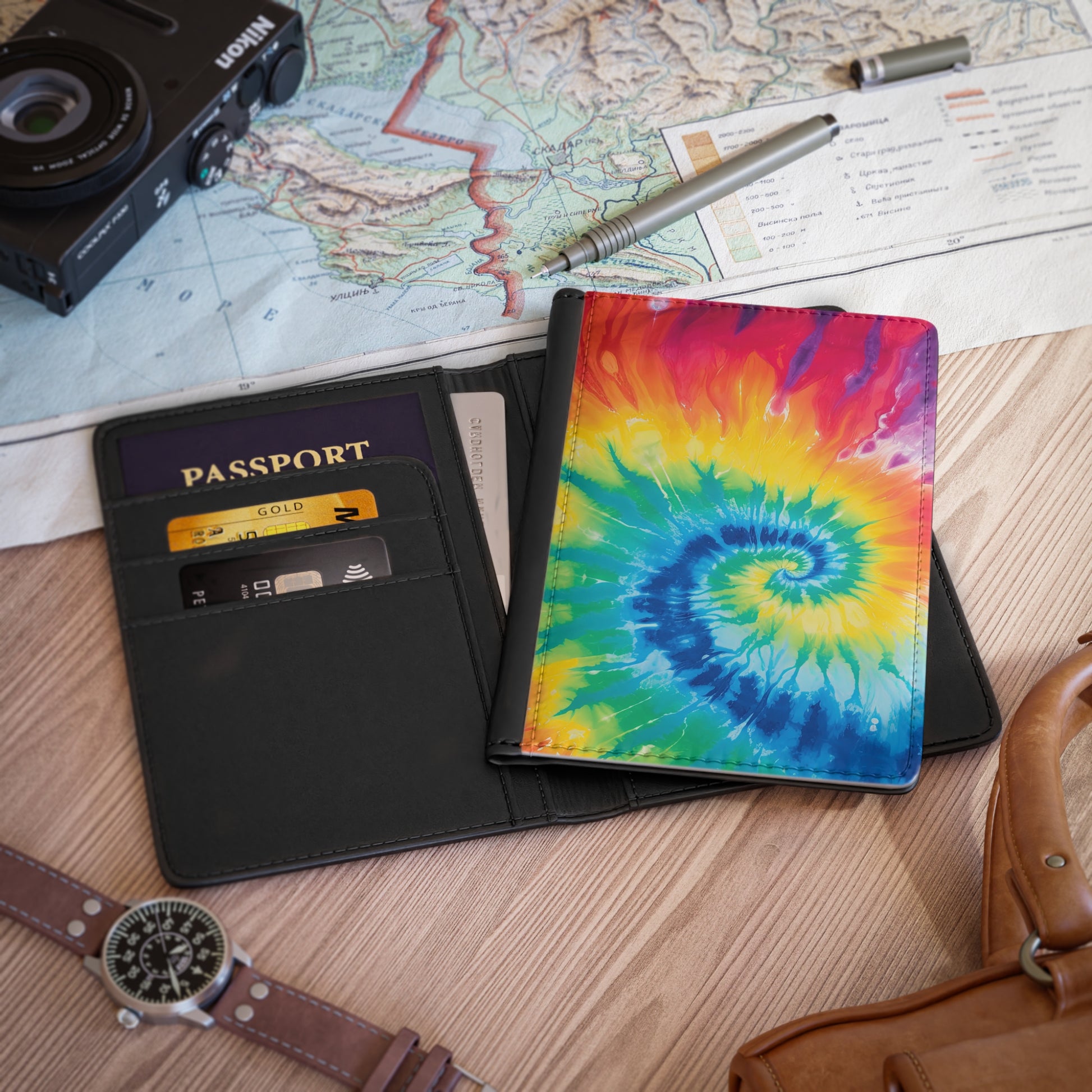 Tie Dye Passport Cover, Artsulli - Art is Long, Life is Short, Accessories, , , , , , , 