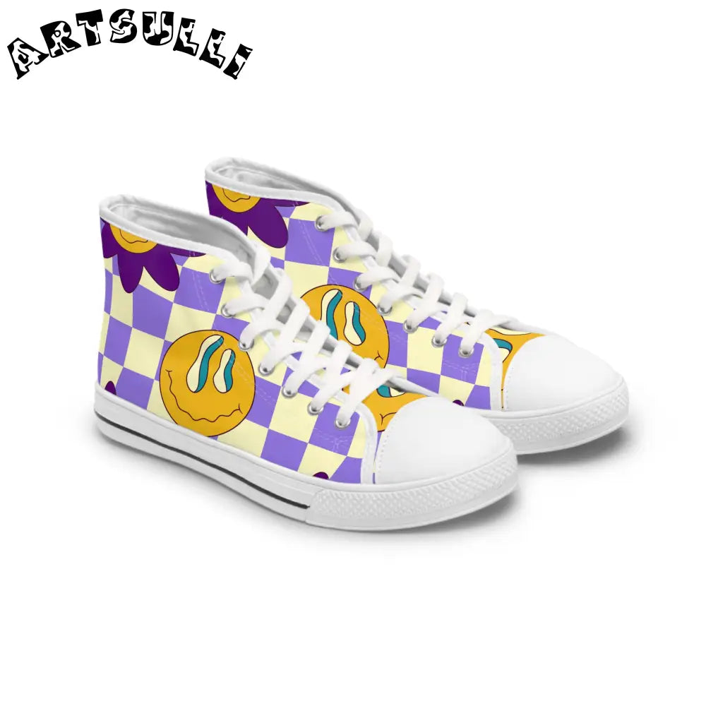 JAKKOUTTHEBXX Trippy Flower Power Motifs Women’s High Top Sneakers