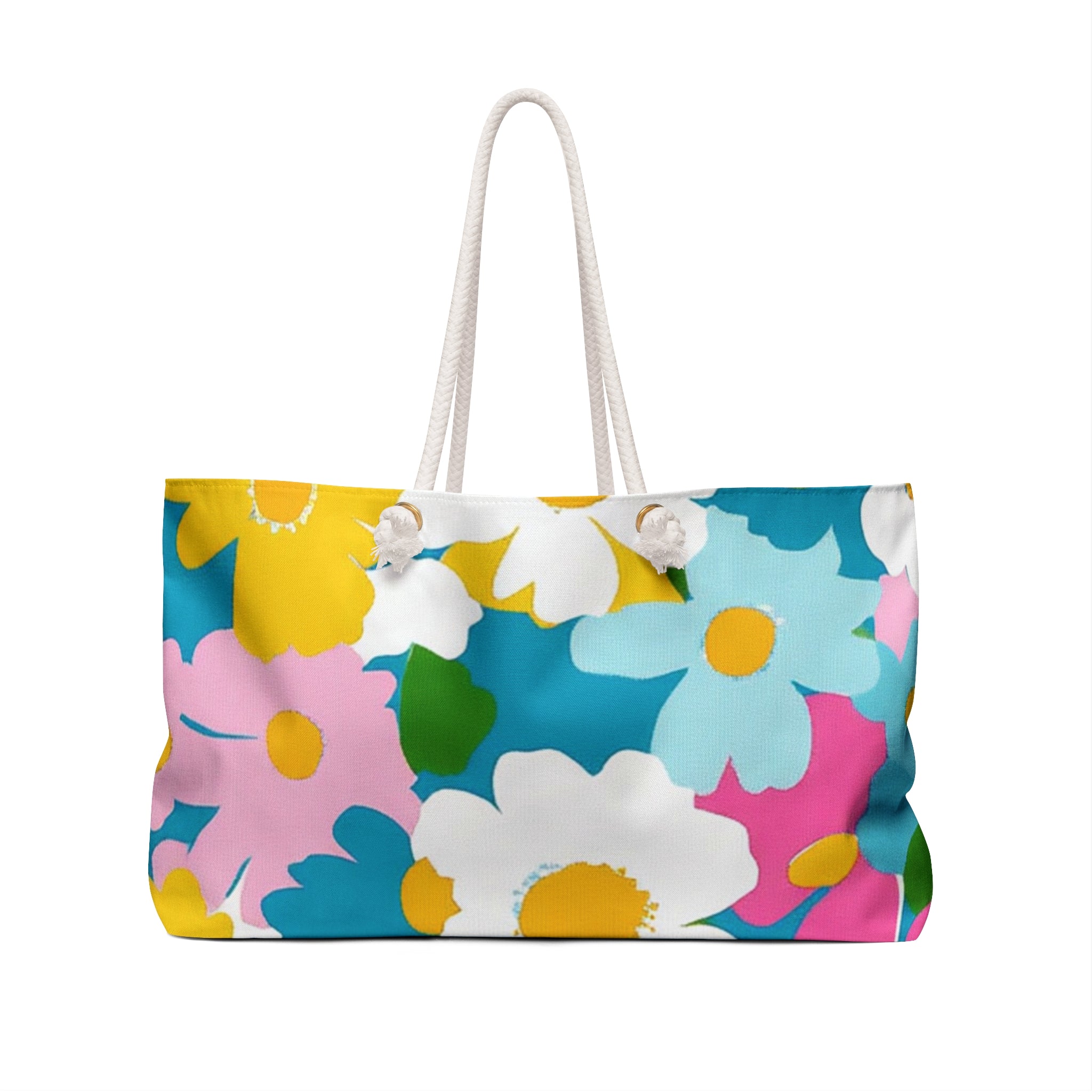 Flowers Multi-Color Weekender Bag, Artsulli - Art is Long, Life is Short, Bags, , , , , , , 