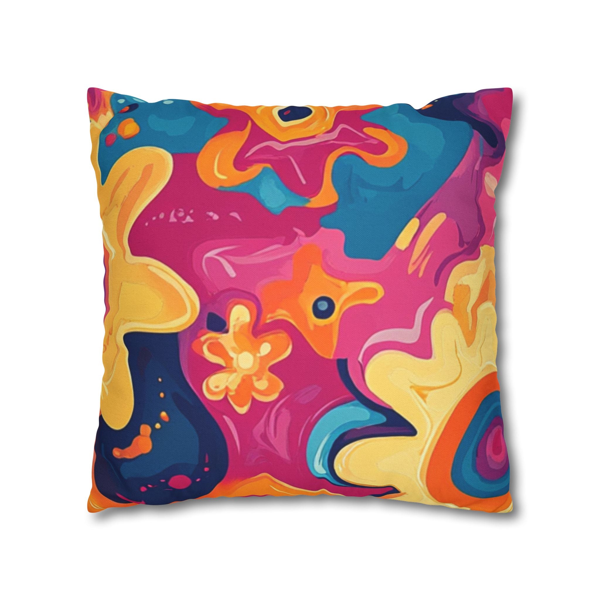 Spun Polyester Square Pillowcase